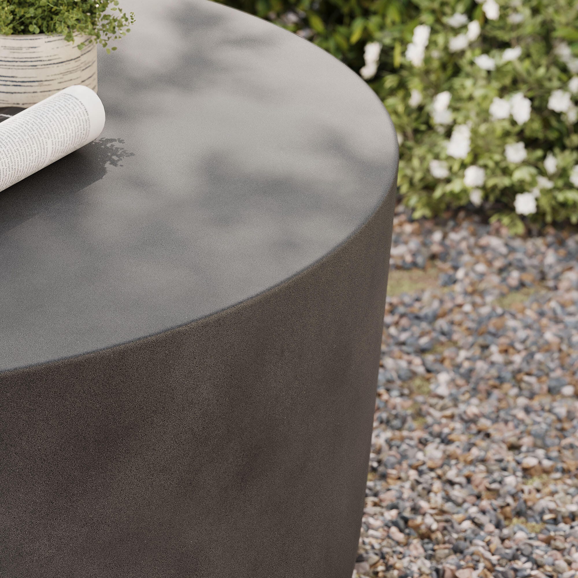 Modway Brion Outdoor Coffee Table, Gray, large
