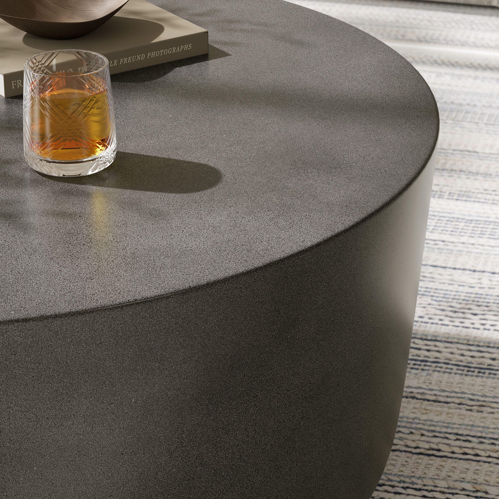 Modway Brion Outdoor Coffee Table, Gray, large
