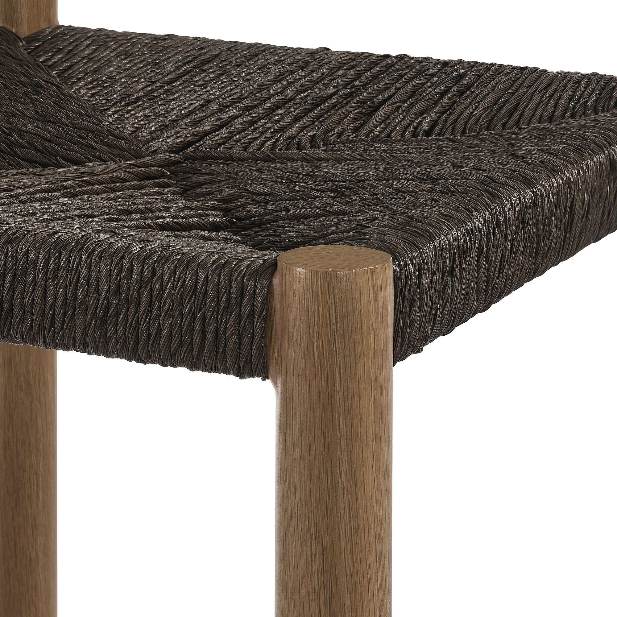 Modway Parkland Outdoor Bar Stool (Set of 2), Walnut, large
