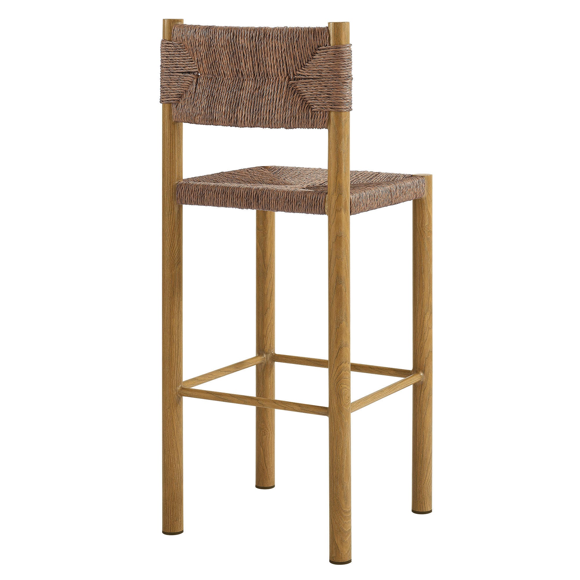 Modway Parkland Outdoor Bar Stool (Set of 2), Natural, large