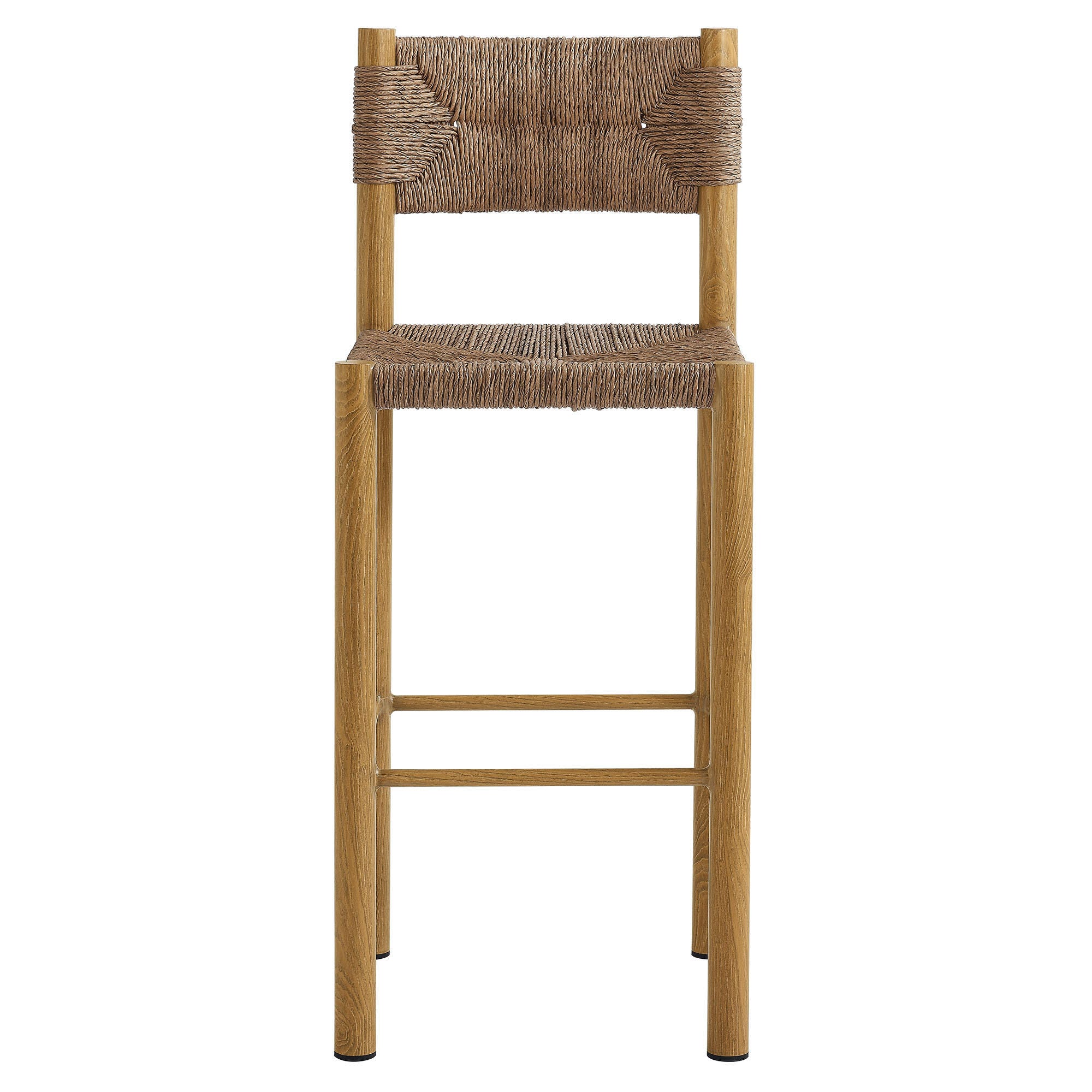 Modway Parkland Outdoor Bar Stool (Set of 2), Natural, large