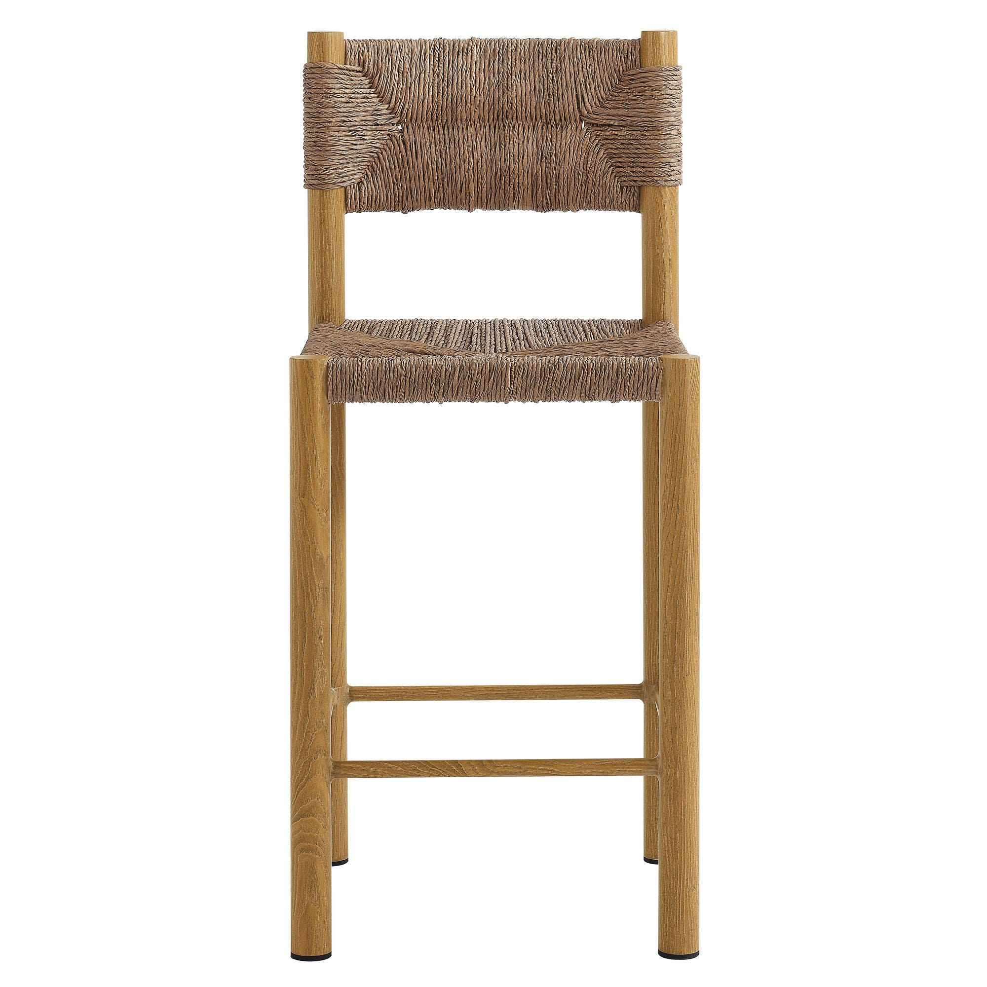 Modway Parkland Outdoor Counter Stool (Set of 2), Natural, large