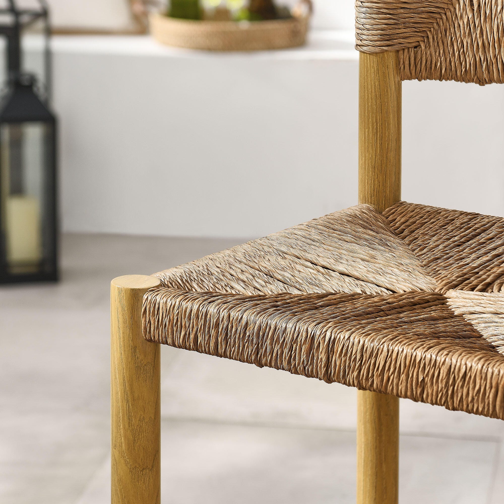 Modway Parkland Outdoor Counter Stool (Set of 2), Natural, large