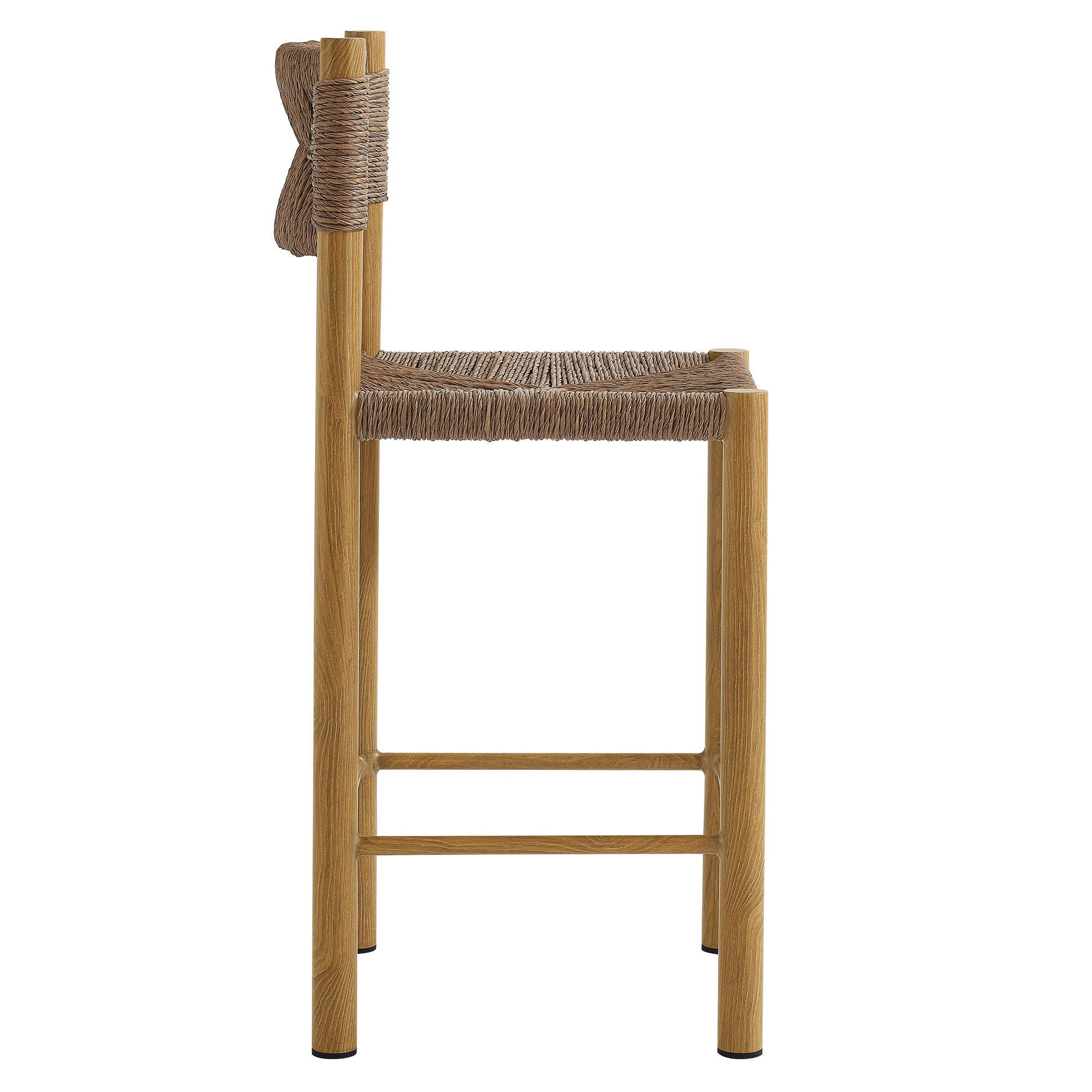 Modway Parkland Outdoor Counter Stool (Set of 2), Natural, large