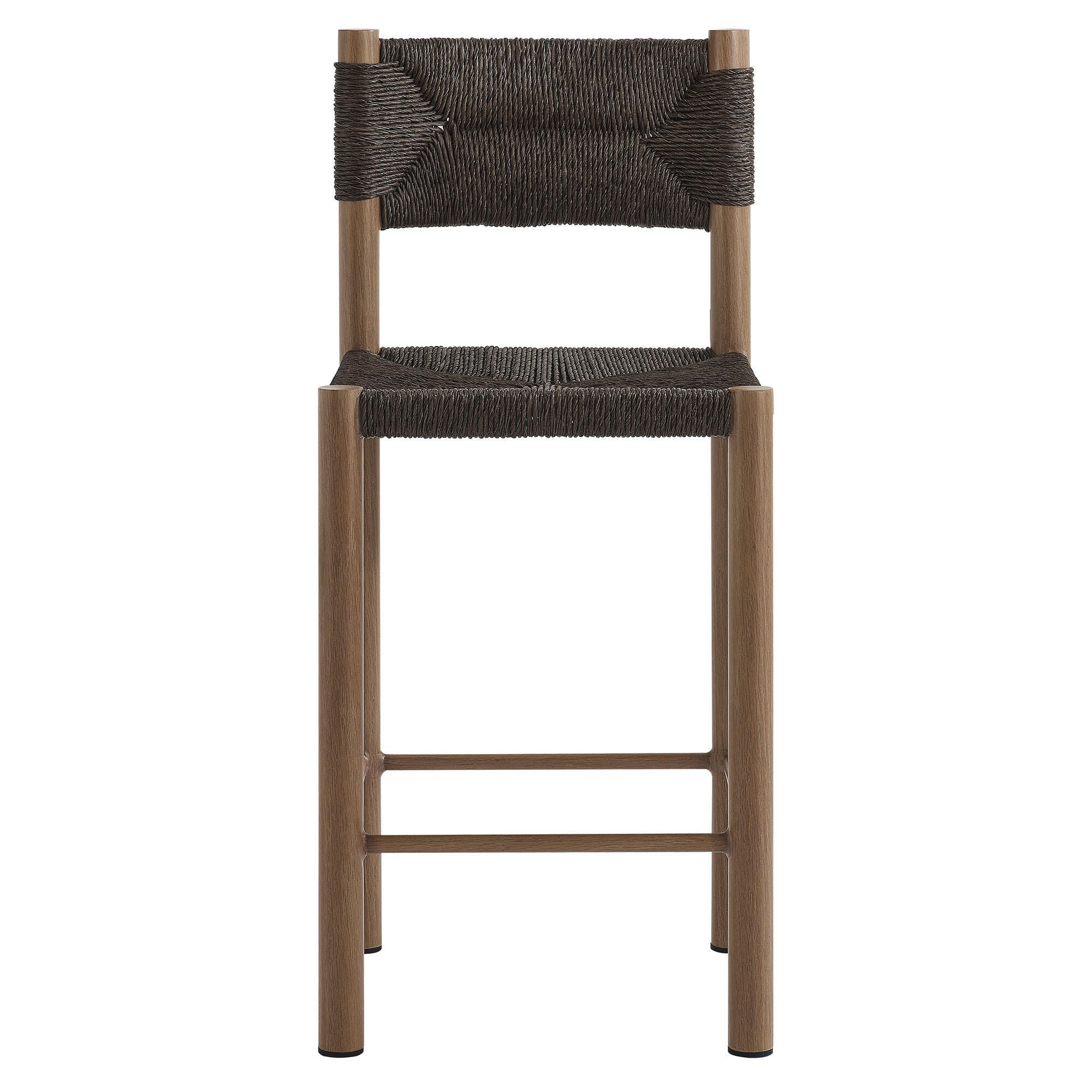 Modway Parkland Outdoor Counter Stool (Set of 2), Walnut, large