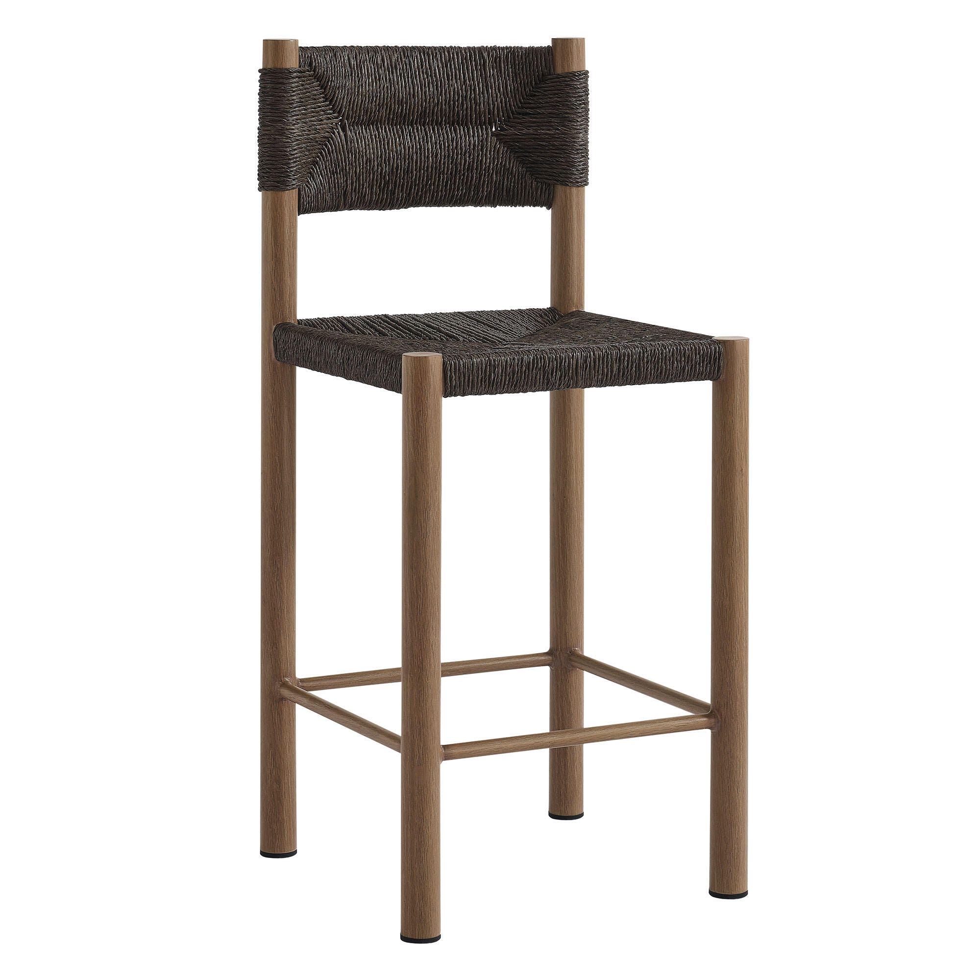 Modway Parkland Outdoor Counter Stool (Set of 2), Walnut, large