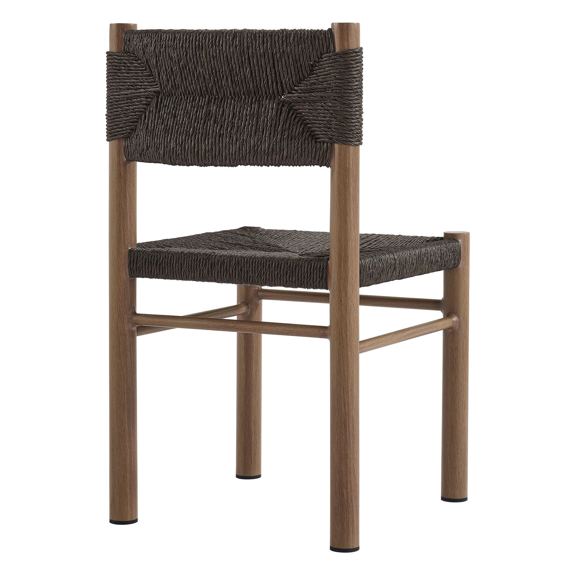 Modway Parkland Outdoor Dining Chair (Set of 2), Walnut, large