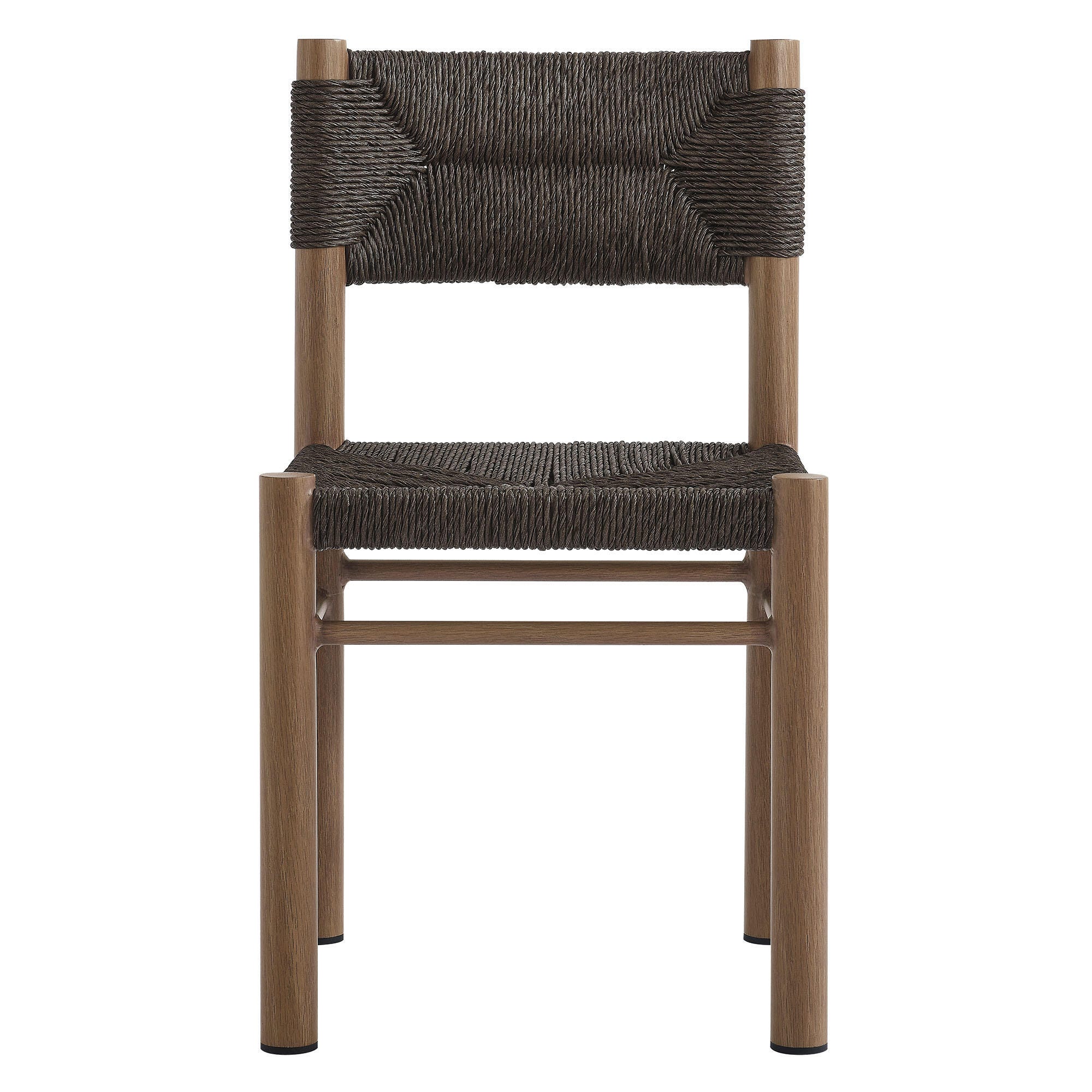Modway Parkland Outdoor Dining Chair (Set of 2), Walnut, large