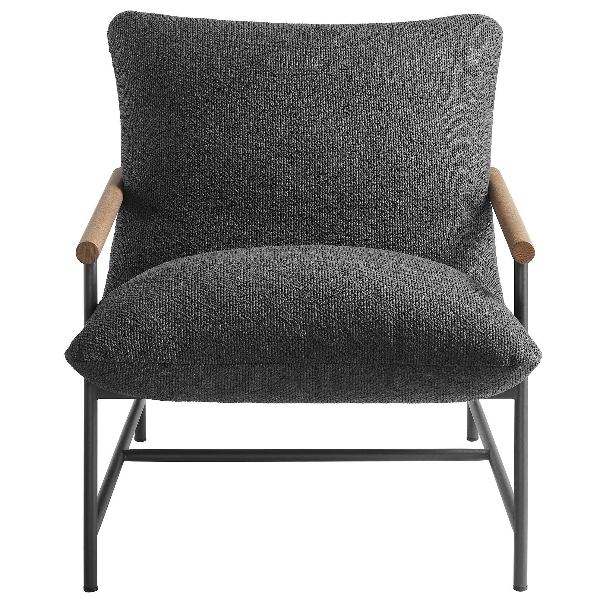 Modway Raya Outdoor Lounge Chair, Charcoal, large