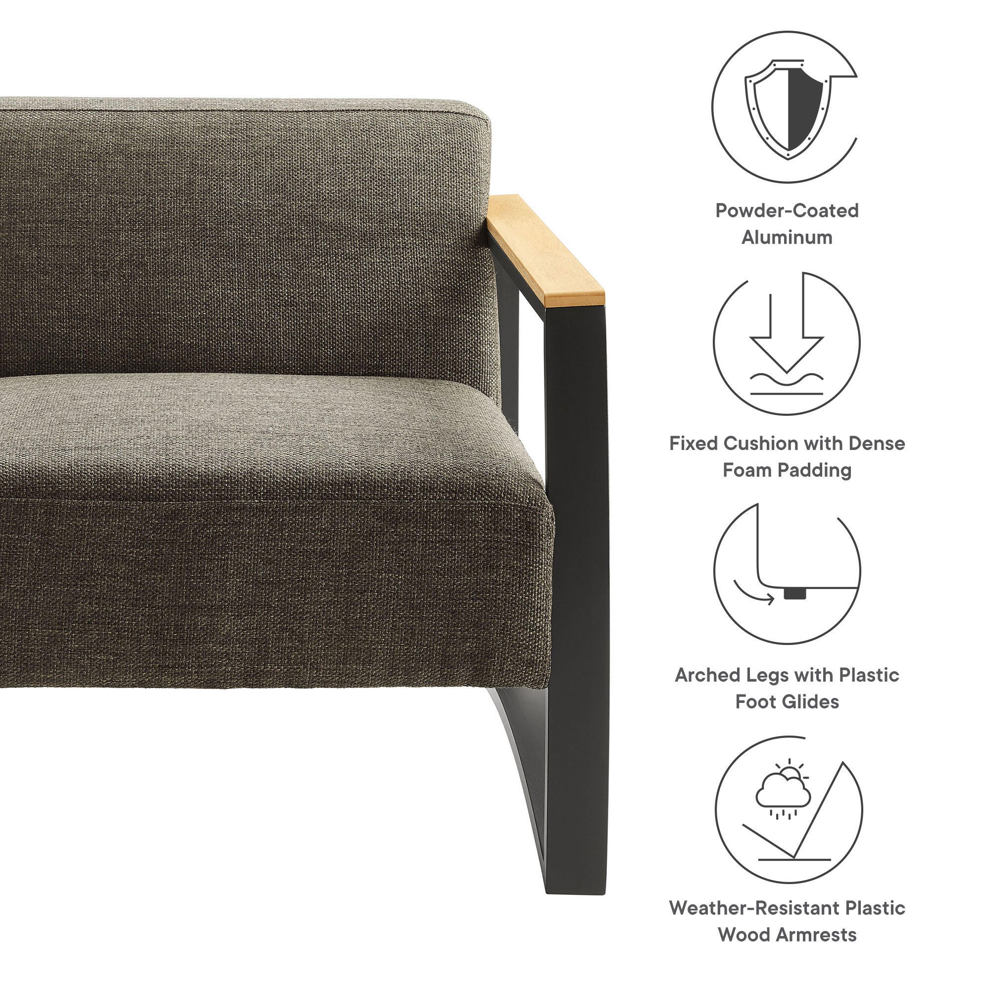 Modway Sauve Outdoor Lounge Chair, , large