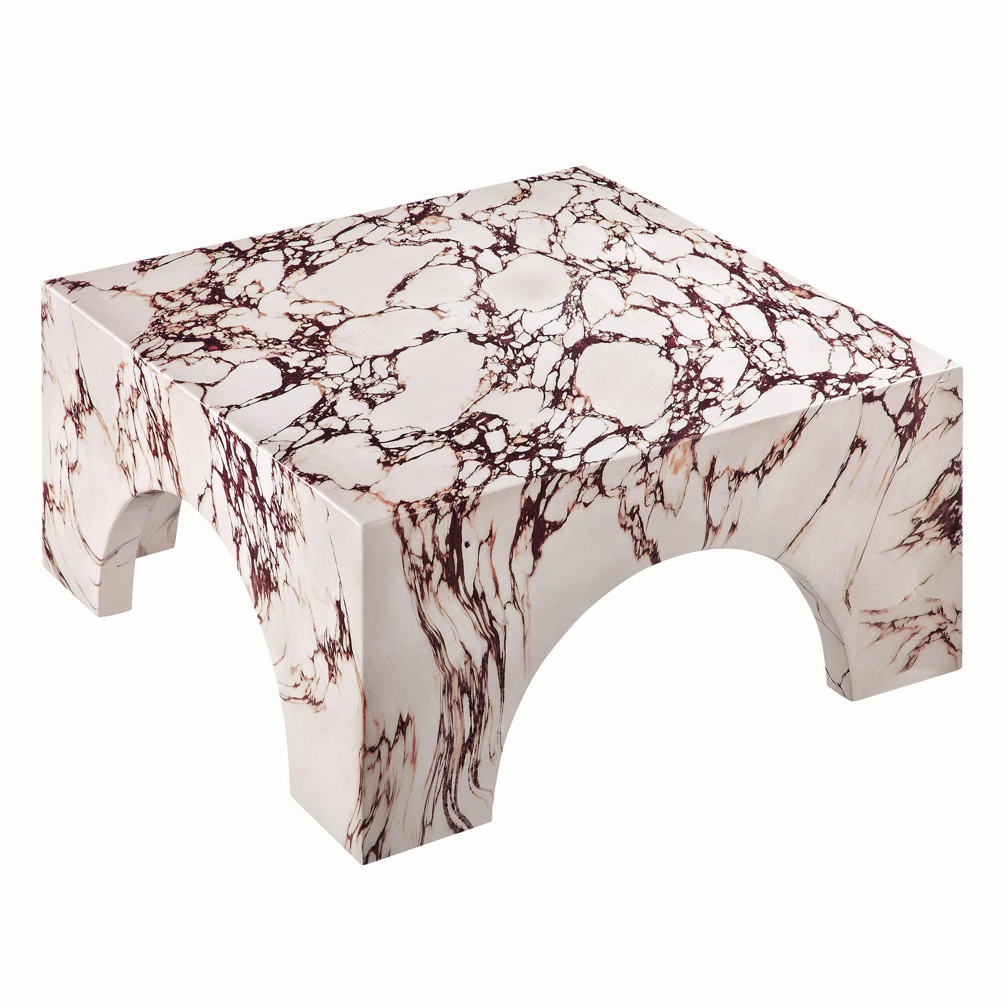 Modway Valen Outdoor Coffee Table, Red, large
