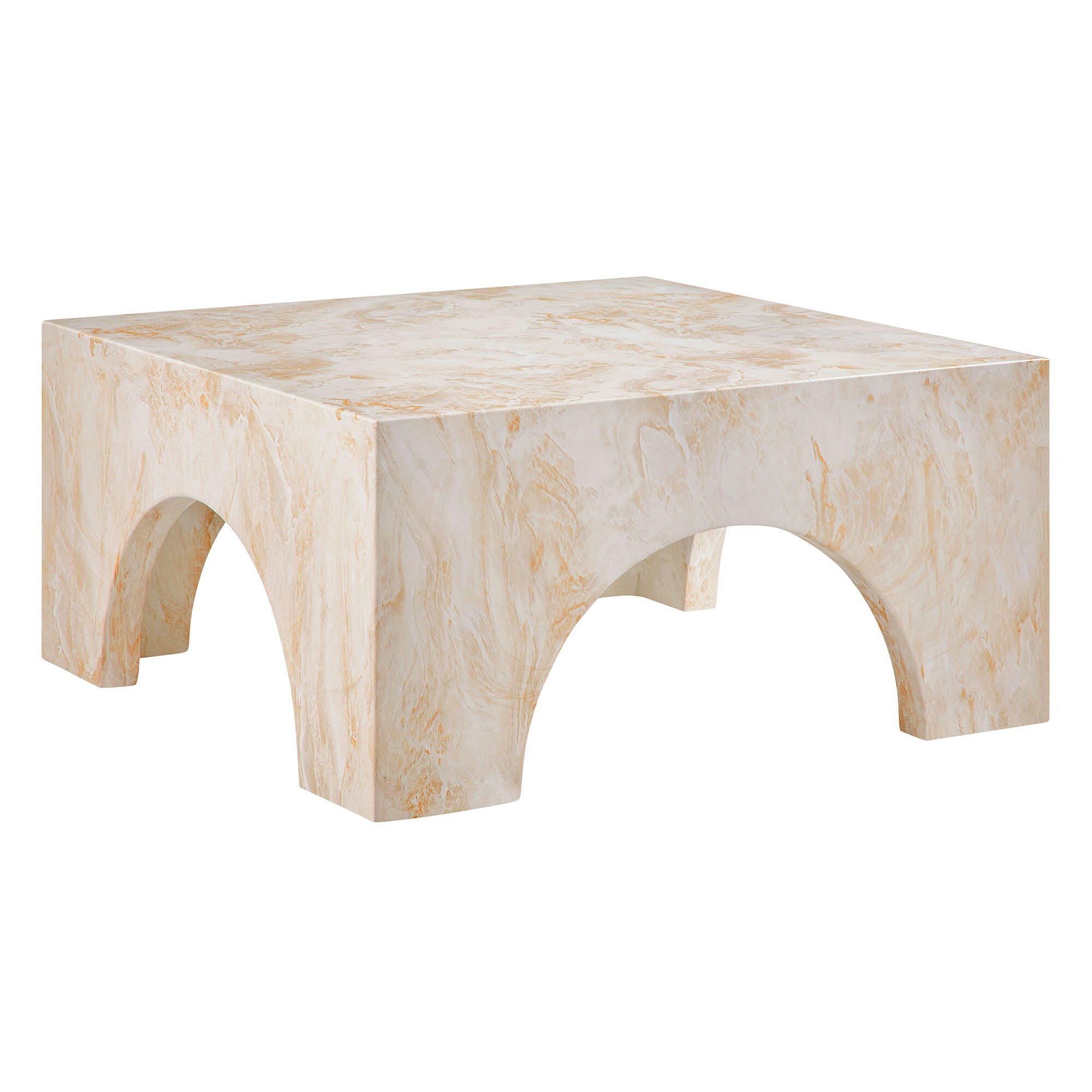 Modway Valen Outdoor Coffee Table, Honey, large