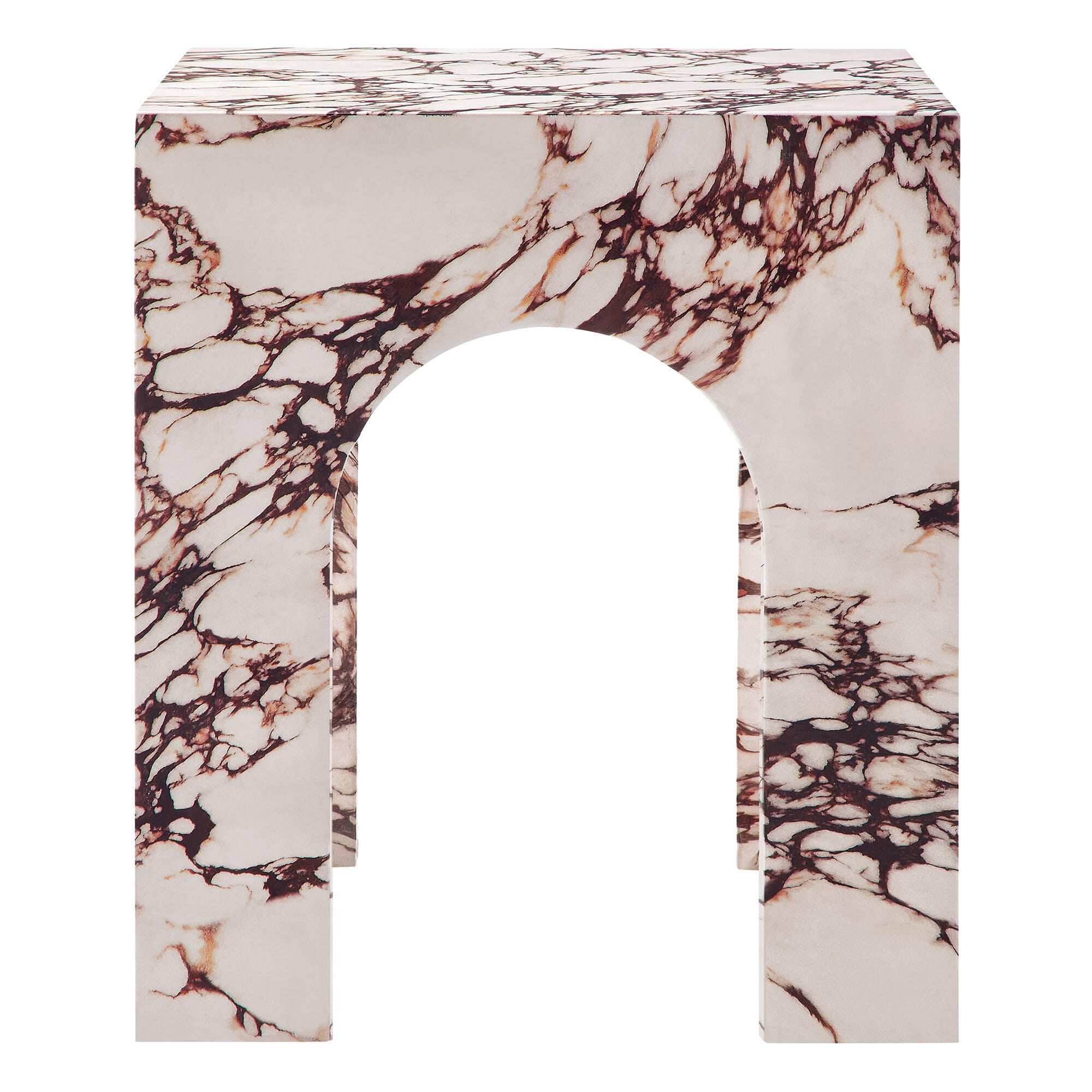 Modway Valen Outdoor Side Table, Red, large