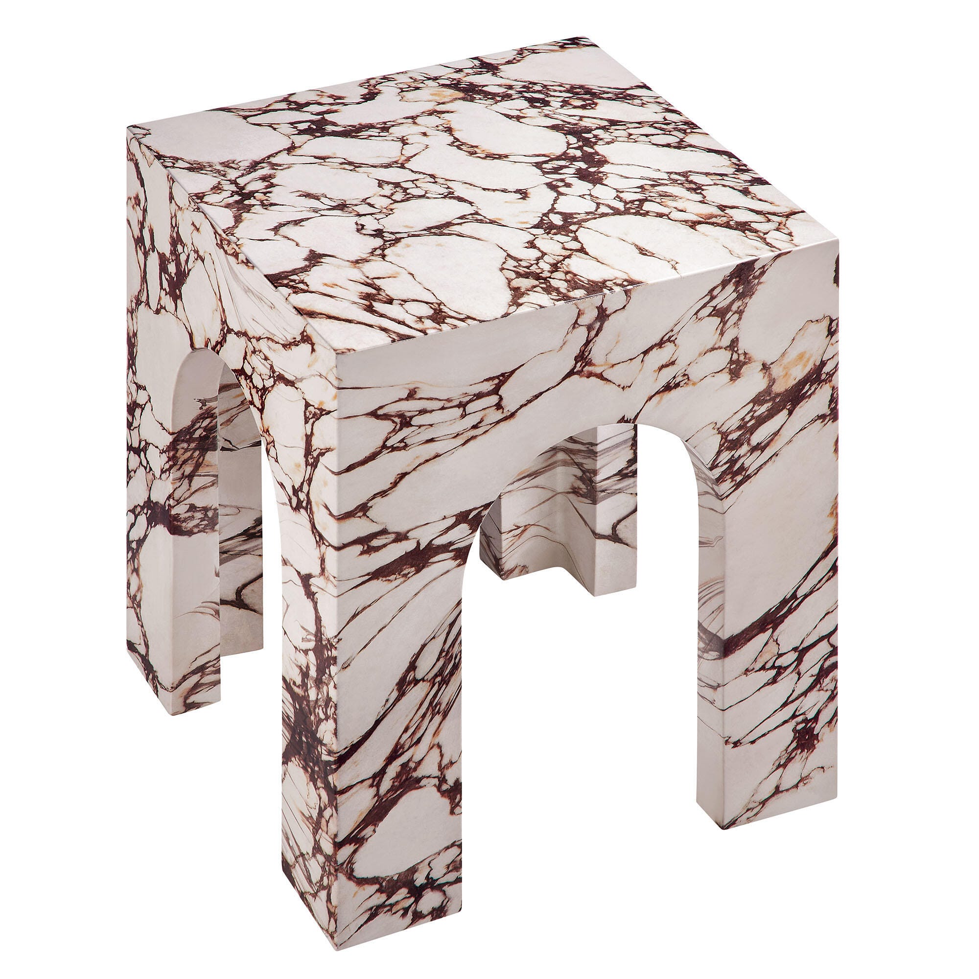 Modway Valen Outdoor Side Table, Red, large