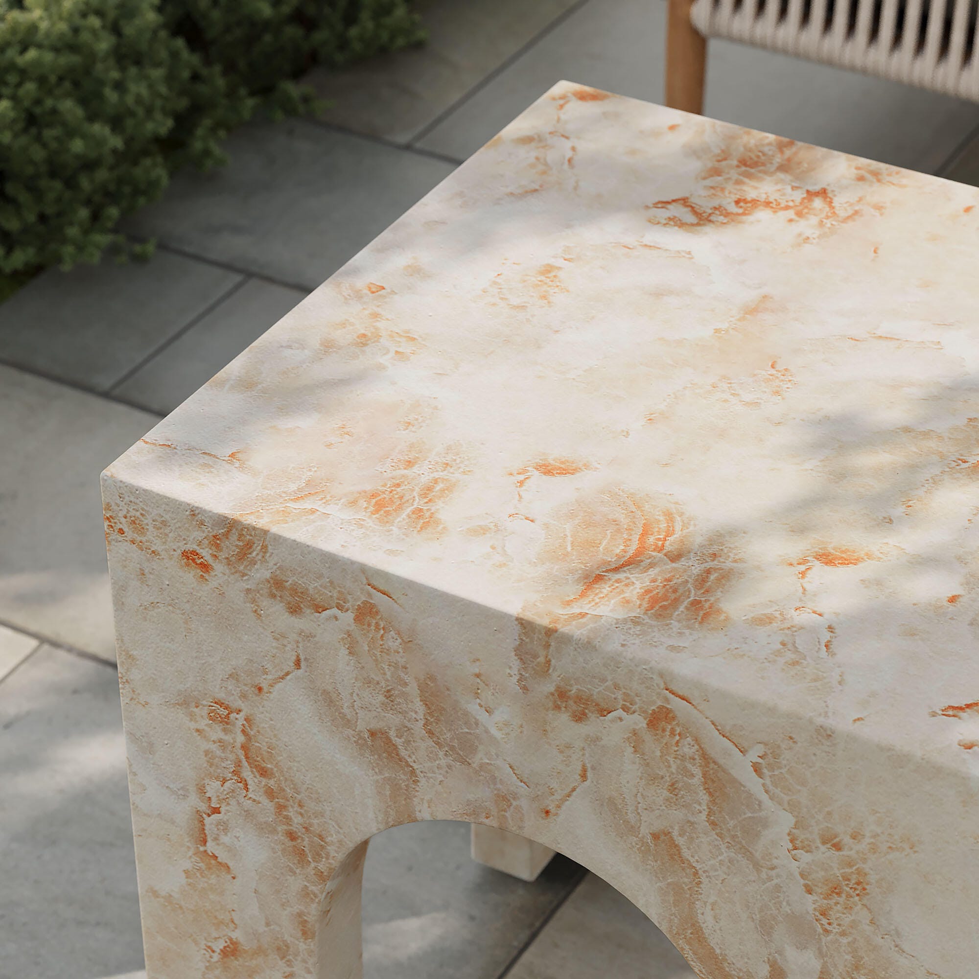 Modway Valen Outdoor Side Table, Honey, large