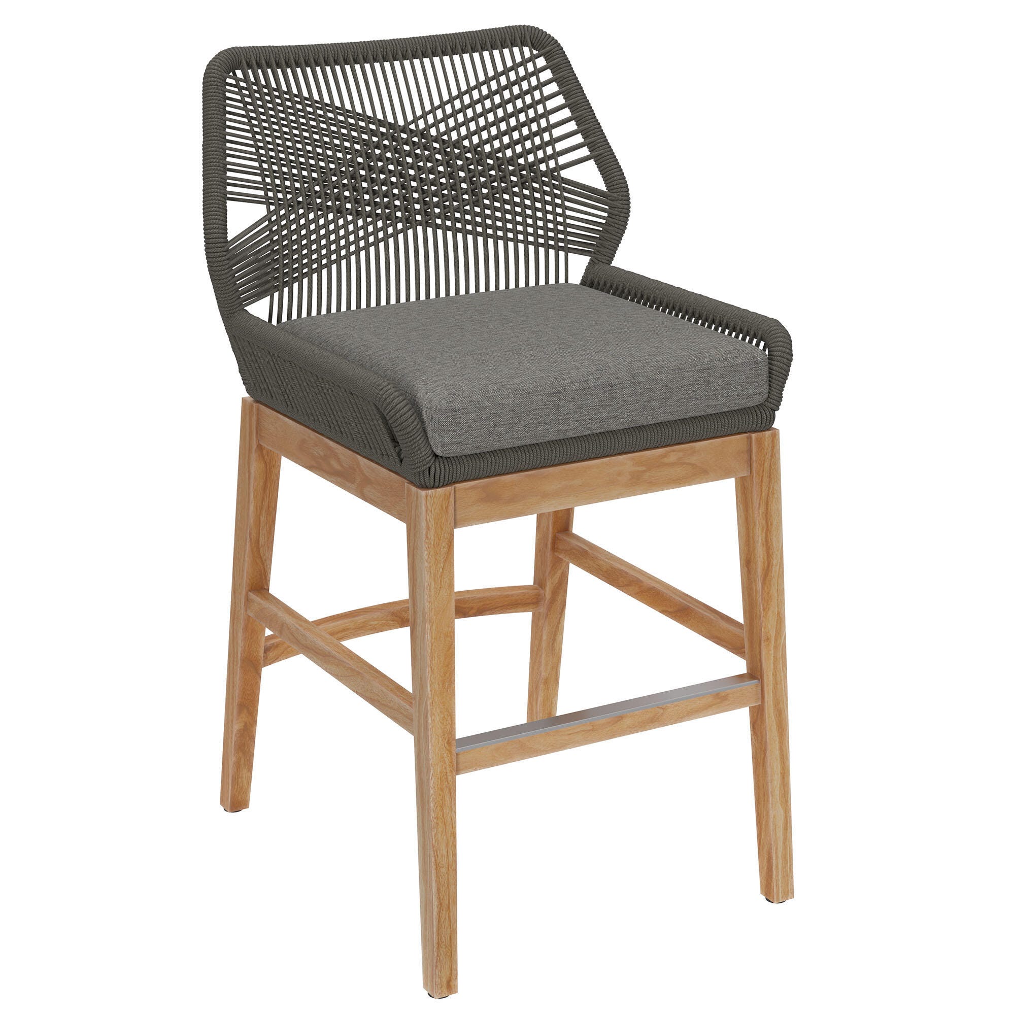 Modway Wellspring Outdoor Counter Stool, Gray, large