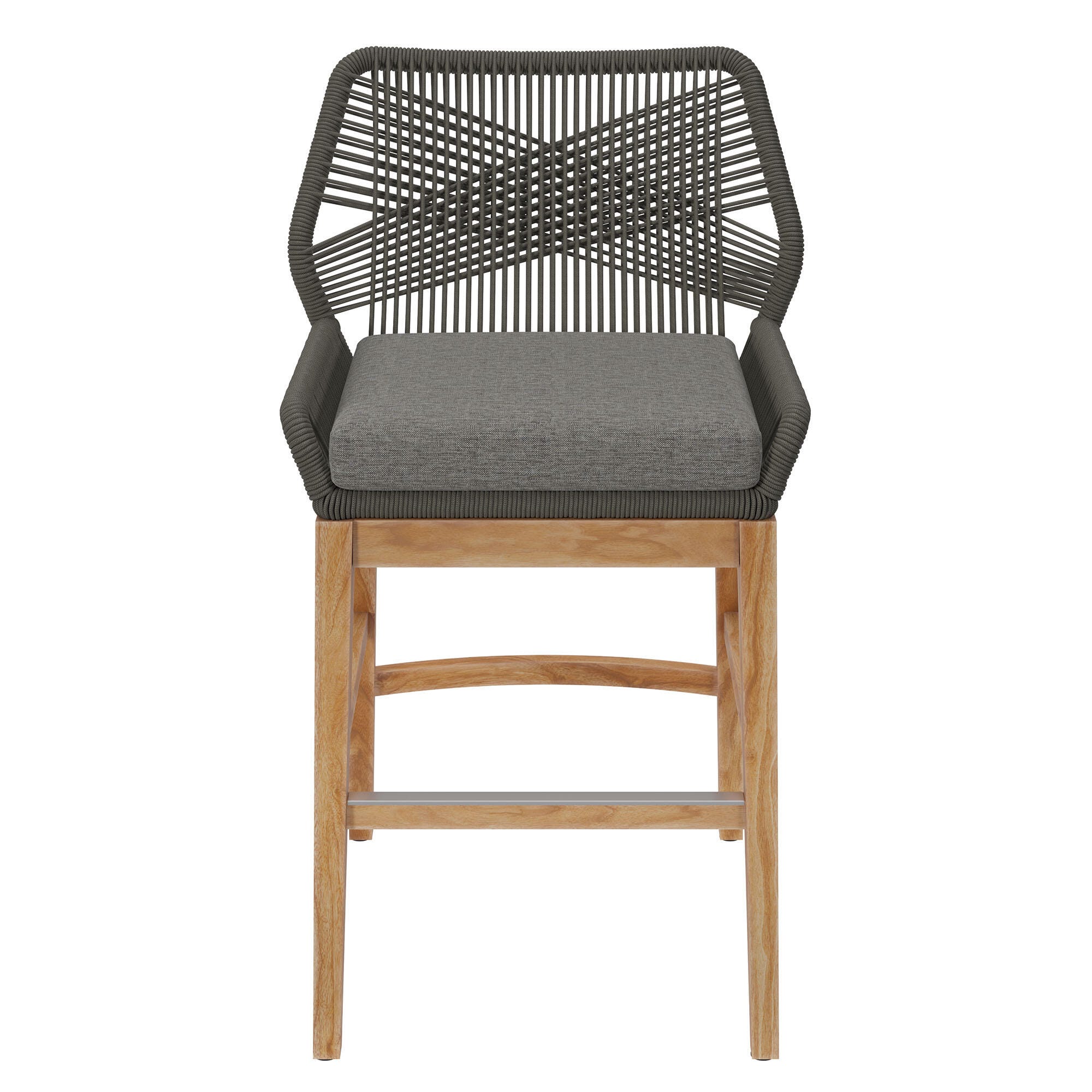 Modway Wellspring Outdoor Counter Stool, Gray, large