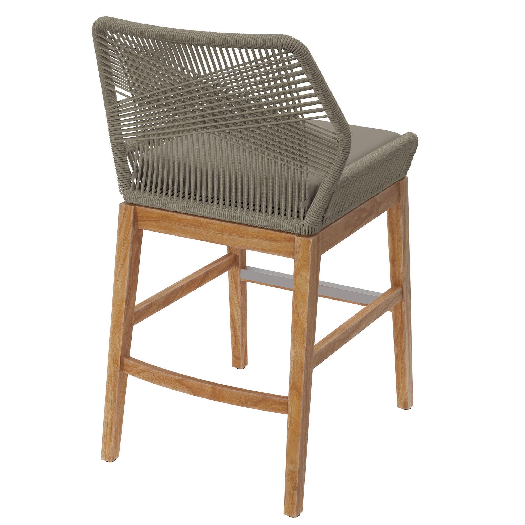 Modway Wellspring Outdoor Counter Stool, Greige, large