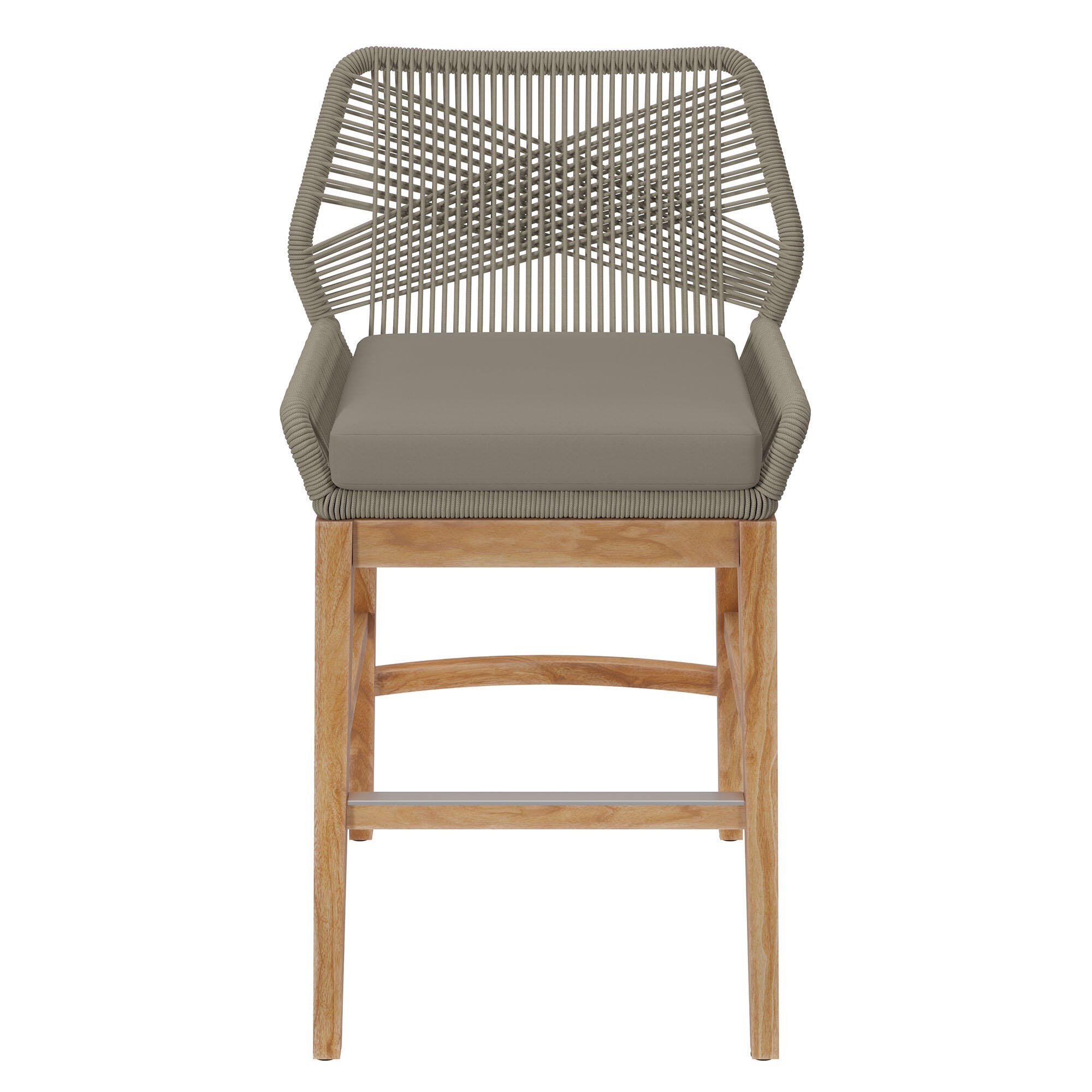 Modway Wellspring Outdoor Counter Stool, Greige, large