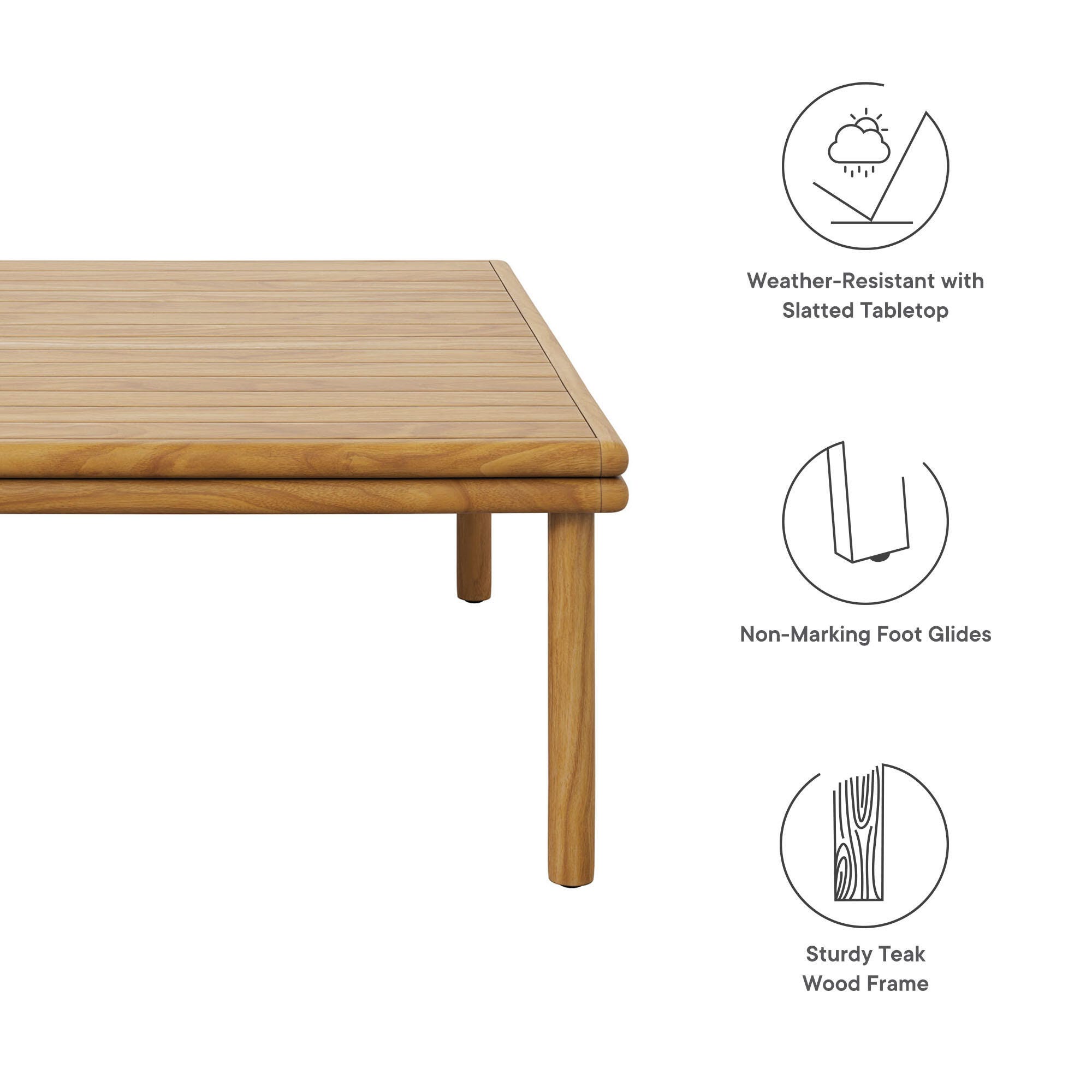 Modway Wren Outdoor Coffee Table, , large