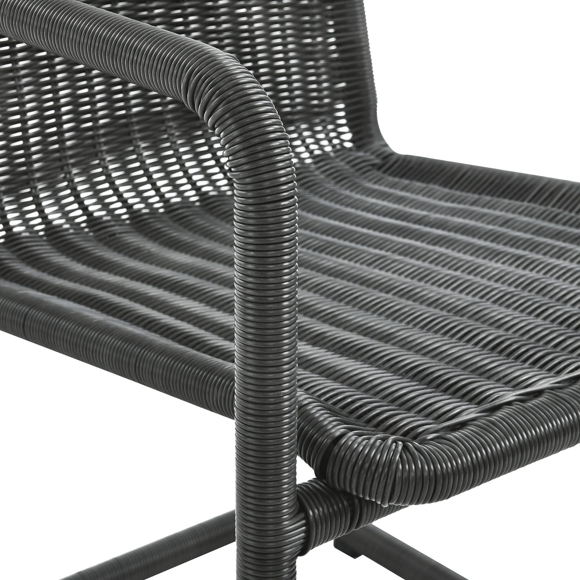 Modway Abacus Outdoor Dining Chair (Set of 2), Slate, large