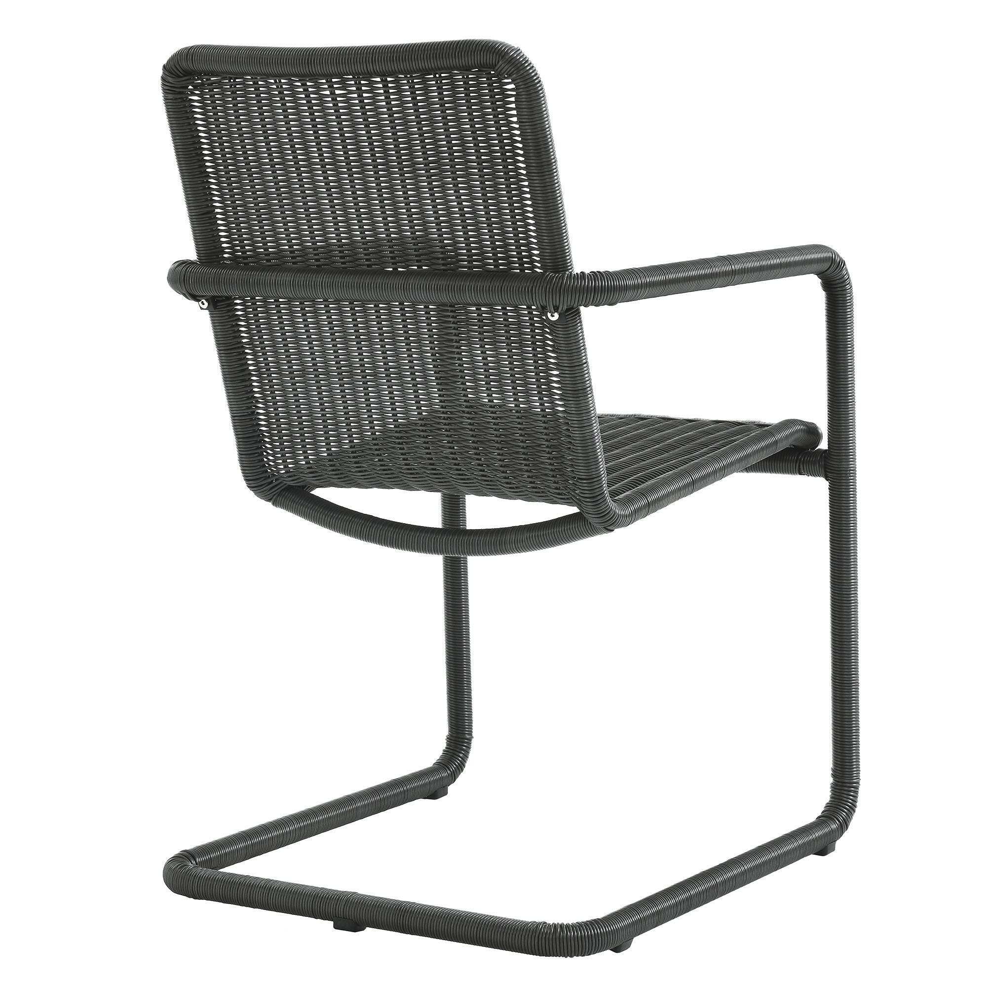 Modway Abacus Outdoor Dining Chair (Set of 2), Slate, large