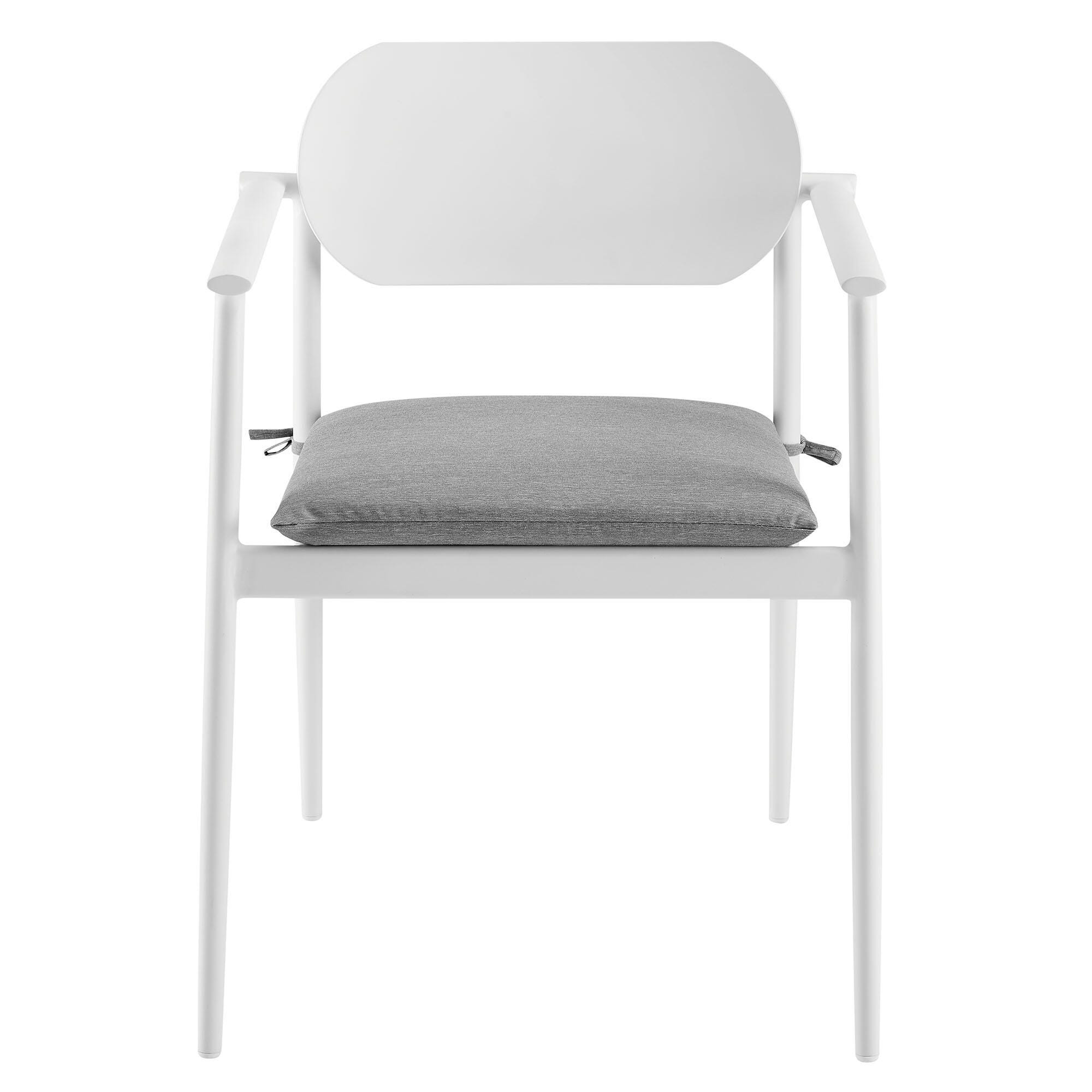 Modway Aeris Outdoor Dining Chair (Set of 2), White, large