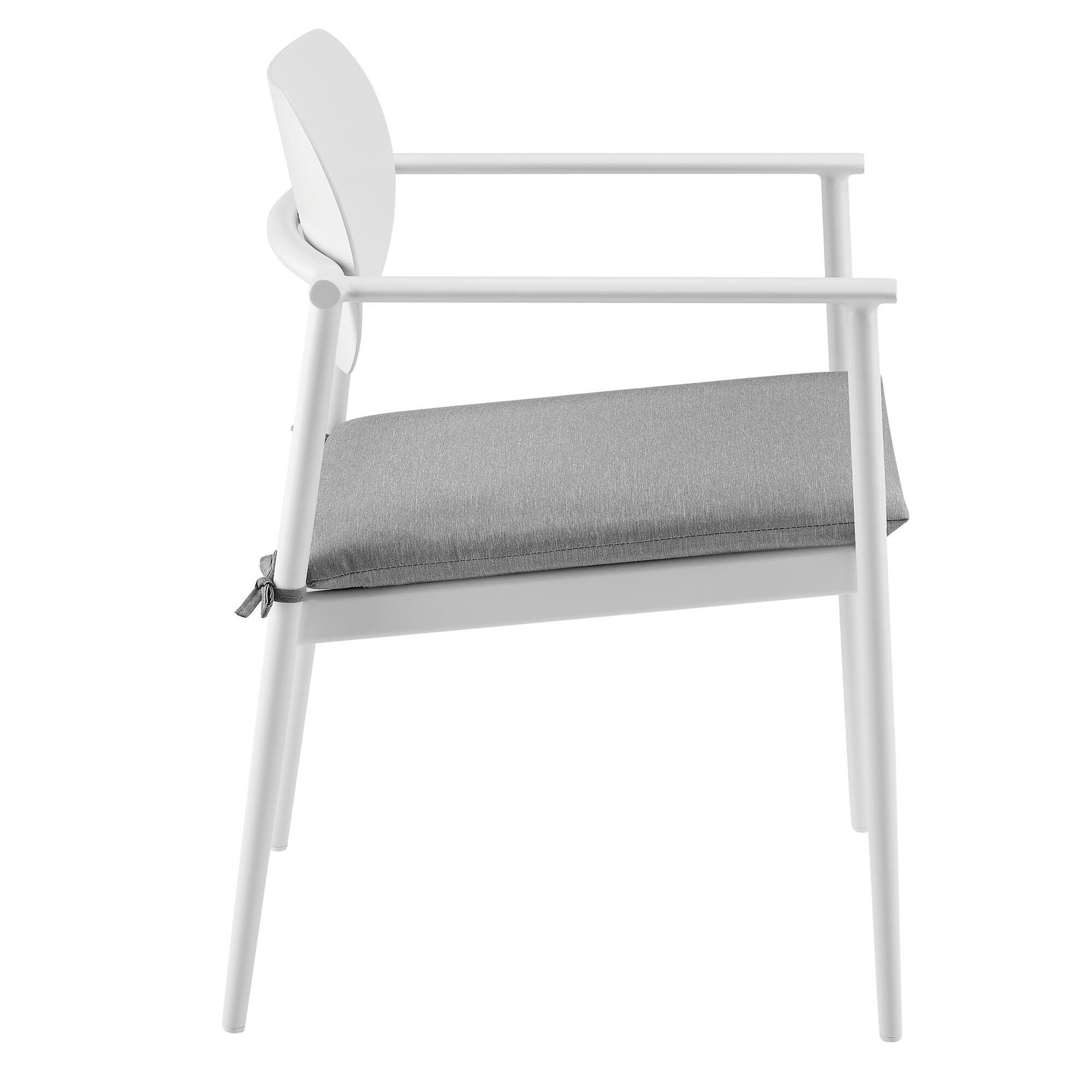 Modway Aeris Outdoor Dining Chair (Set of 2), White, large