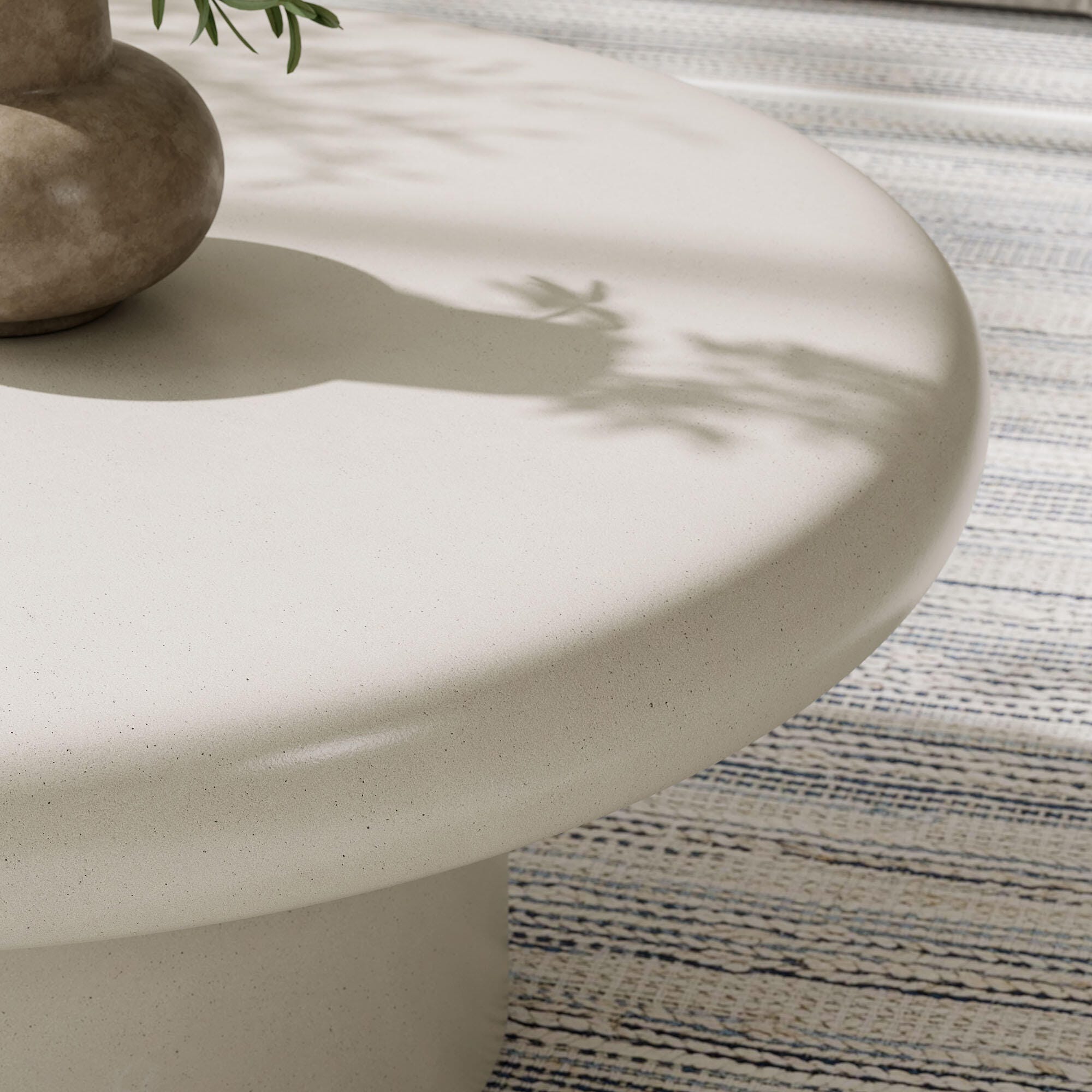 Modway Argos Outdoor Coffee Table, White, large