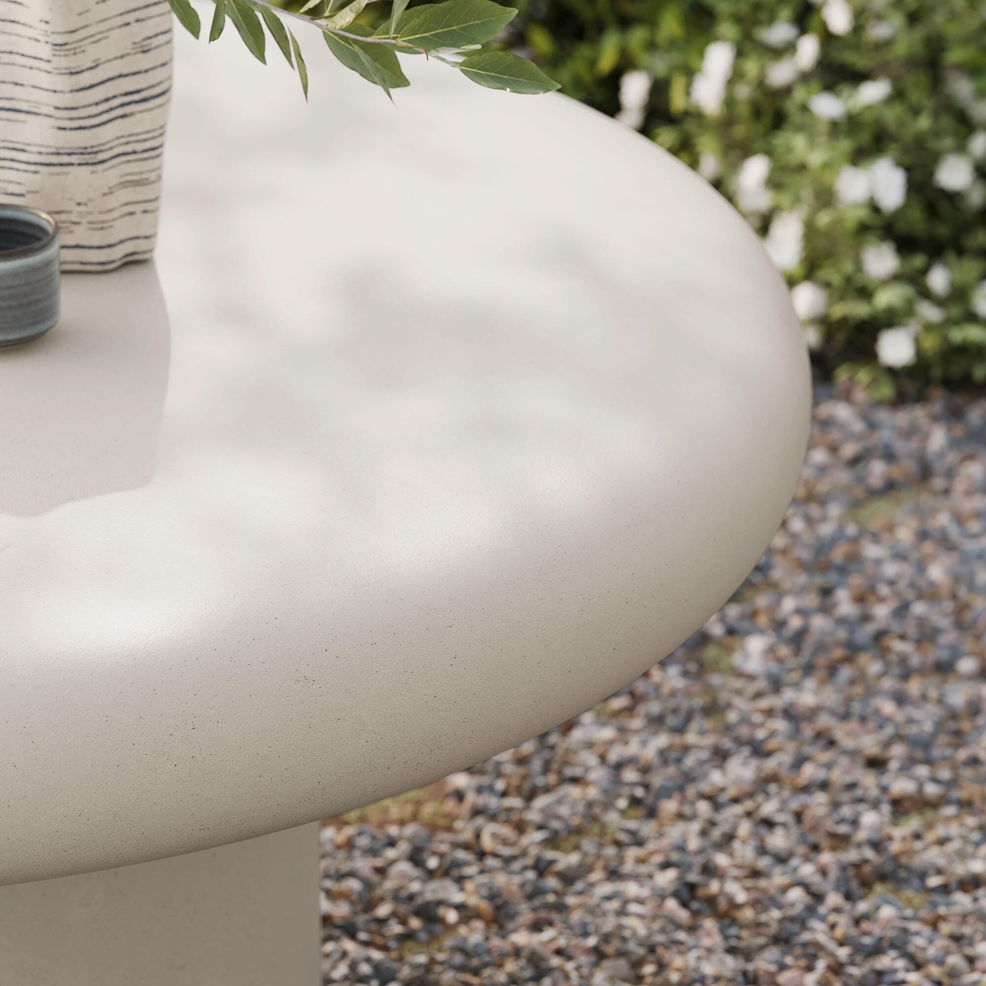 Modway Argos Outdoor Coffee Table, White, large