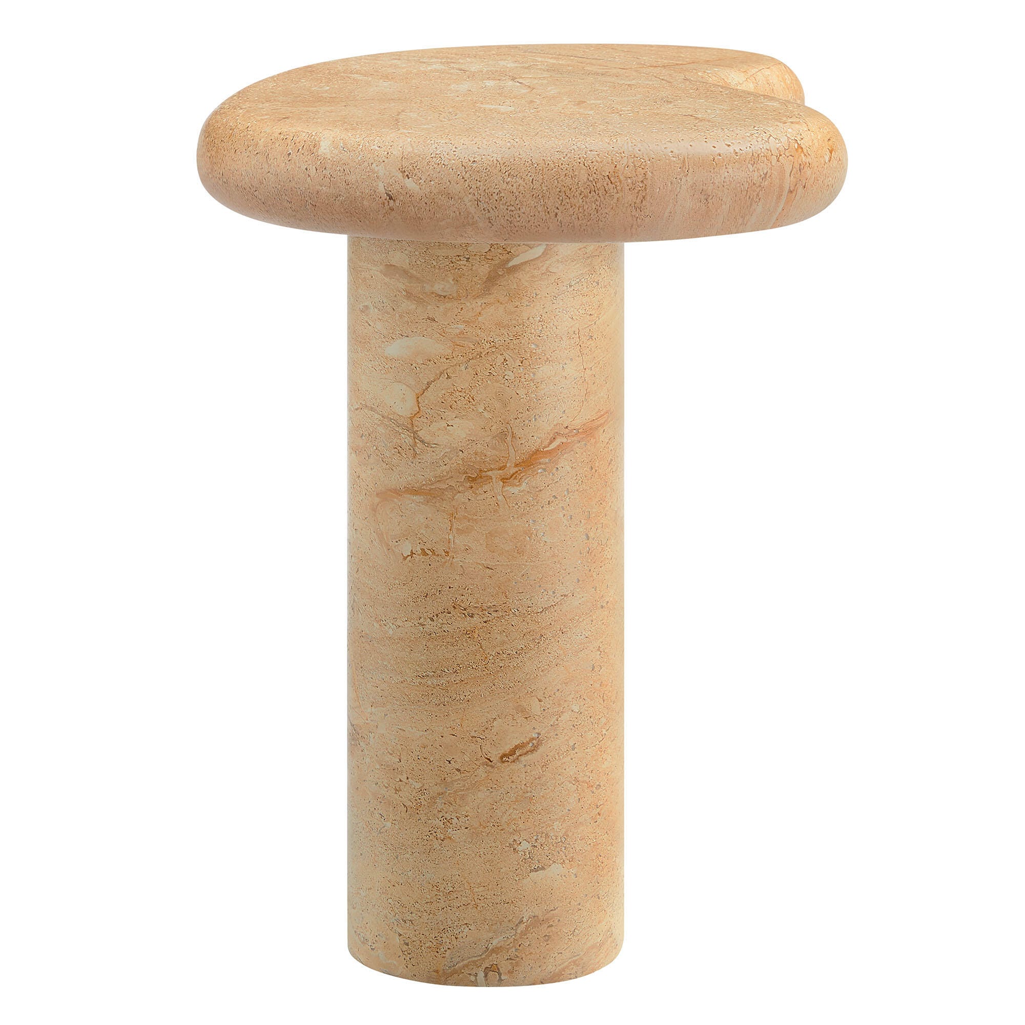 Modway Elowen Outdoor Side Table, Travertine, large
