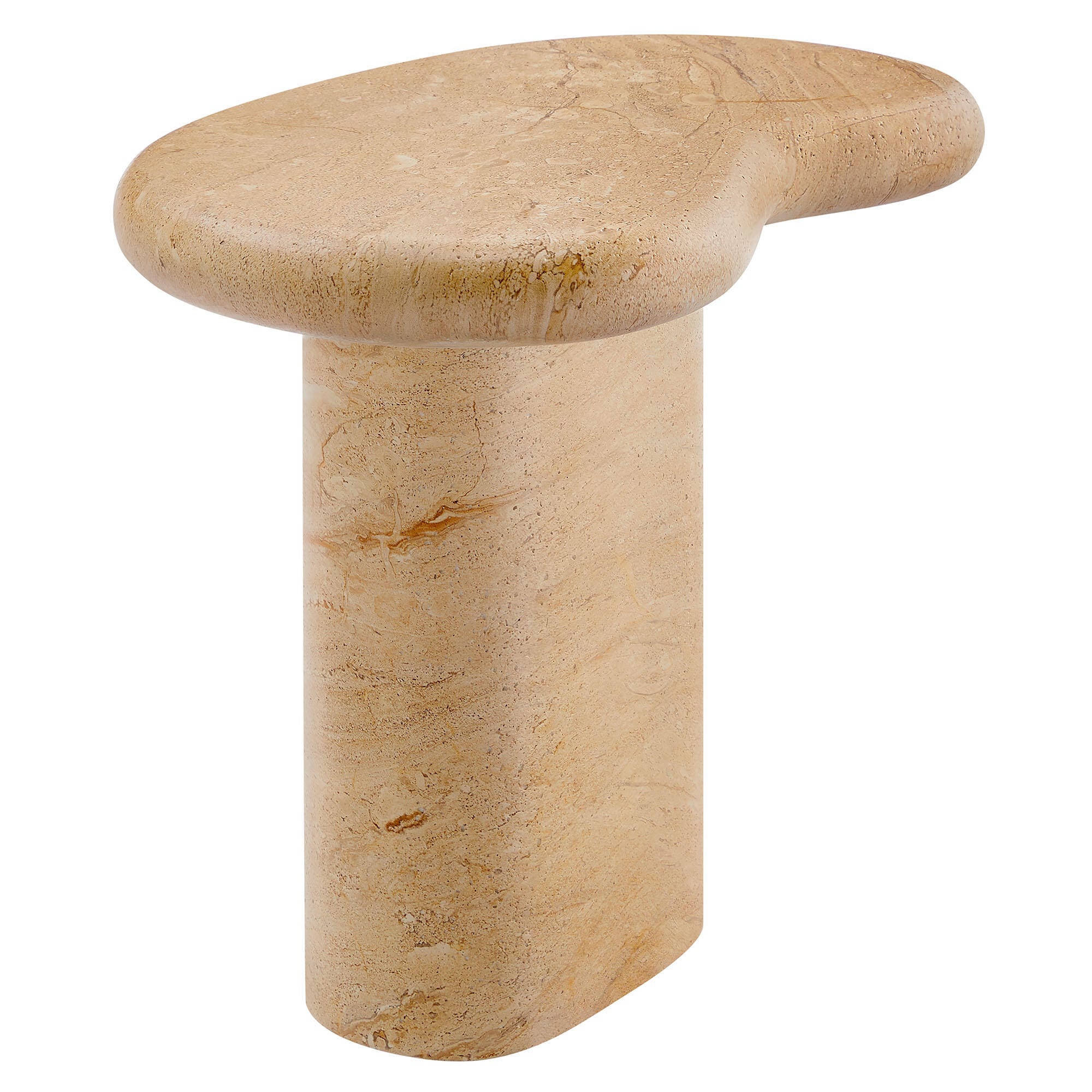 Modway Elowen Outdoor Side Table, Travertine, large
