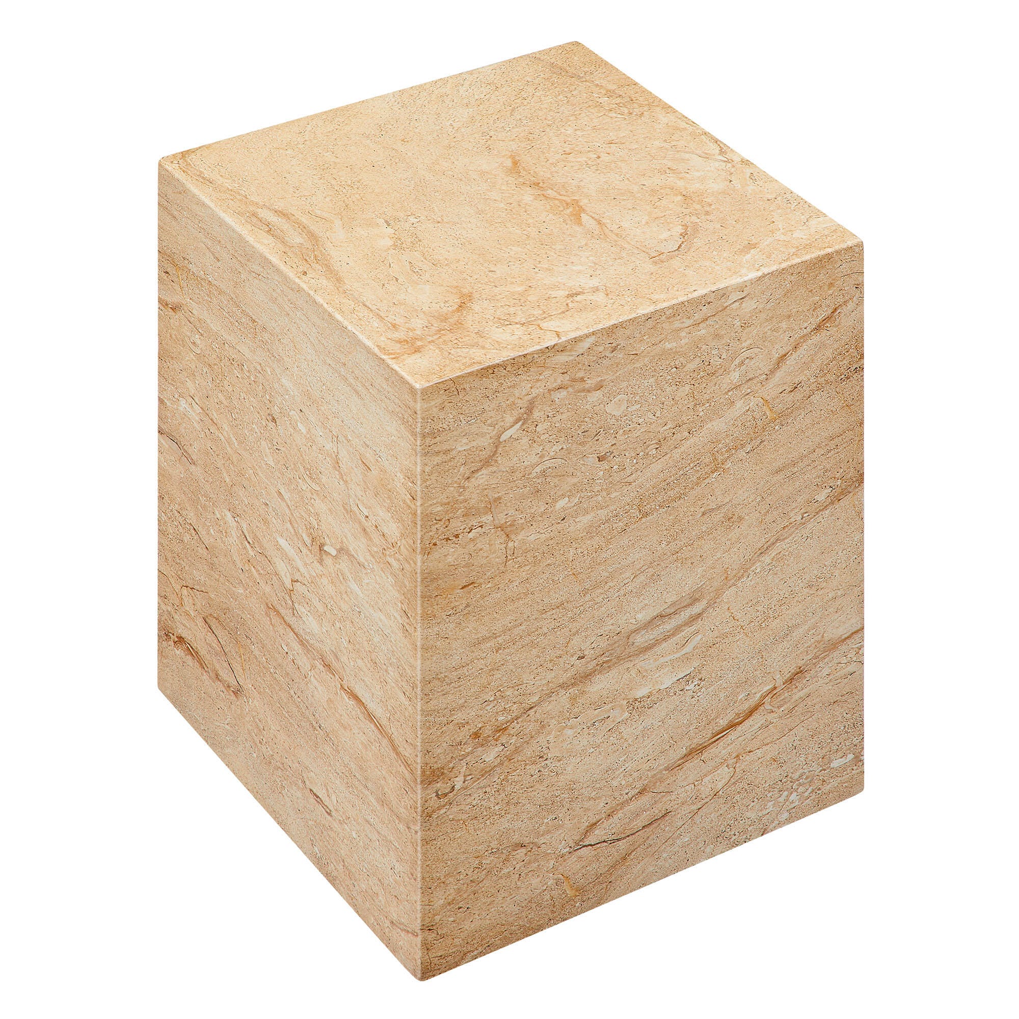 Modway Jordana Outdoor Side Table, Travertine, large