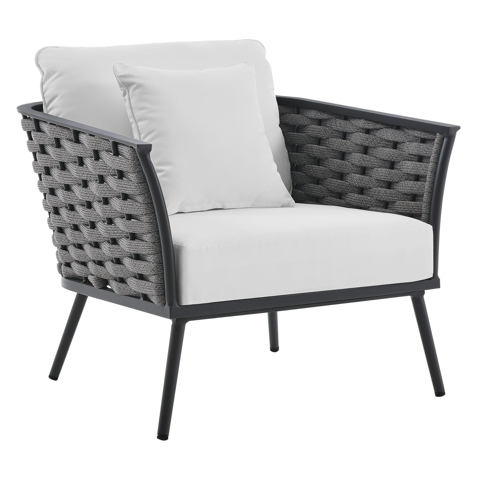 Modway Stance Outdoor Lounge Chair, Gray/White, large