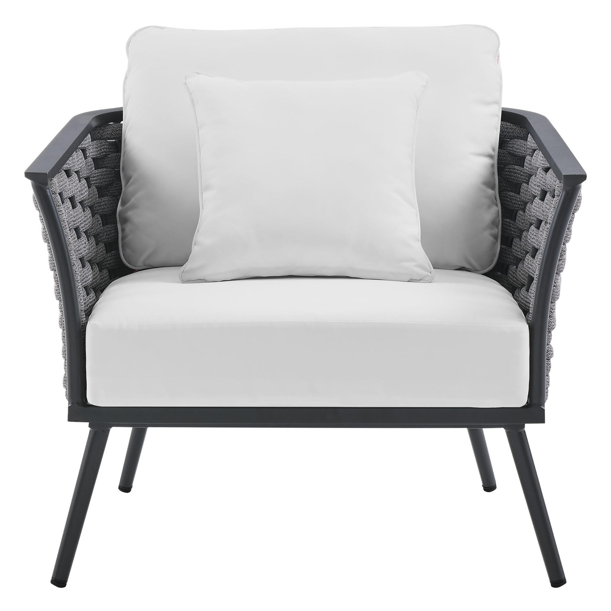 Modway Stance Outdoor Lounge Chair, Gray/White, large