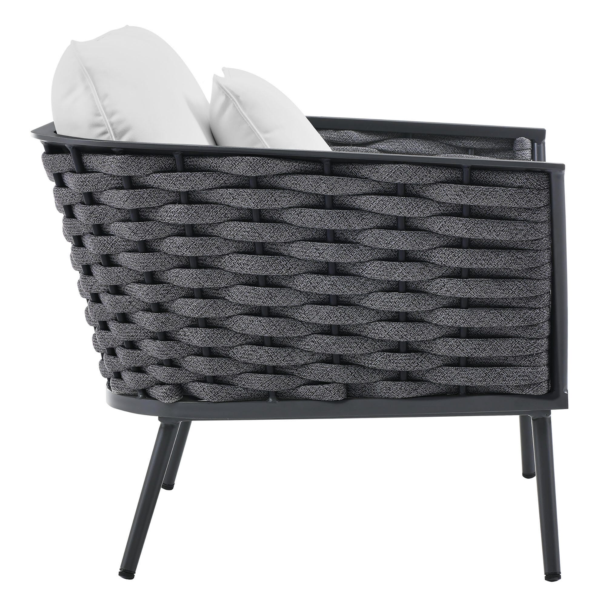 Modway Stance Outdoor Lounge Chair, Gray/White, large
