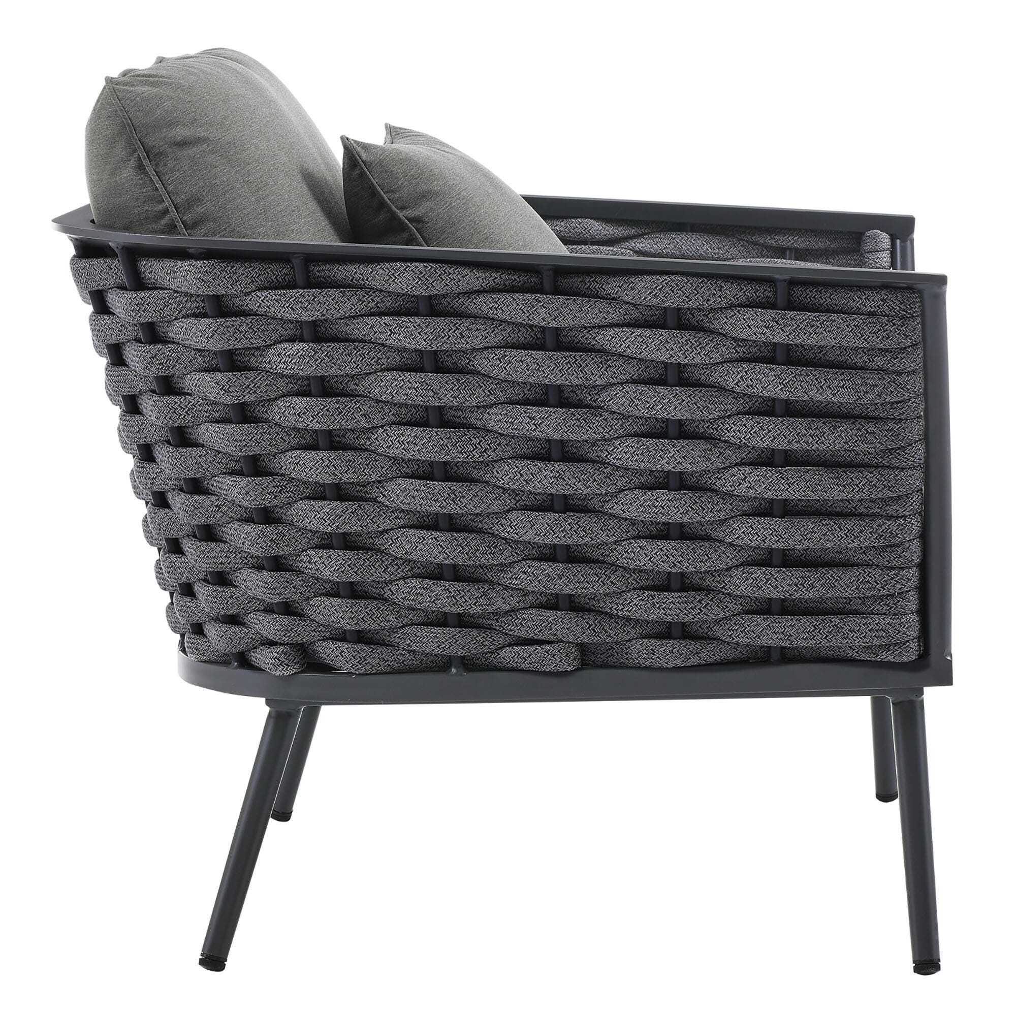 Modway Stance Outdoor Lounge Chair, Gray/Charcoal, large
