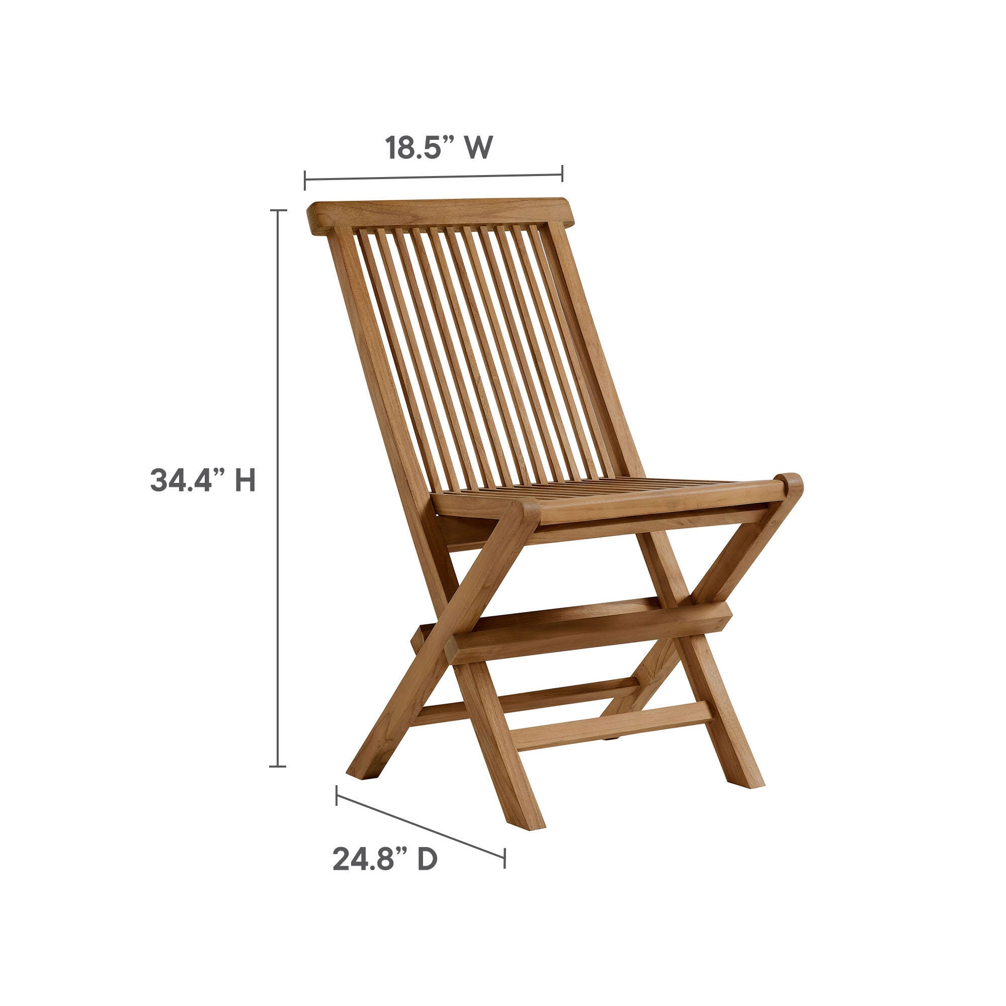 Modway Vienna Outdoor Folding Dining Chair (Set of 4), , large