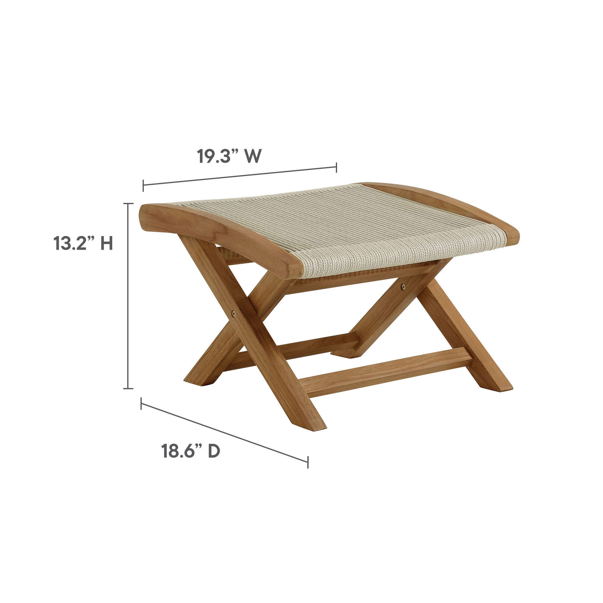 Modway Vienna Outdoor Folding Ottoman, , large