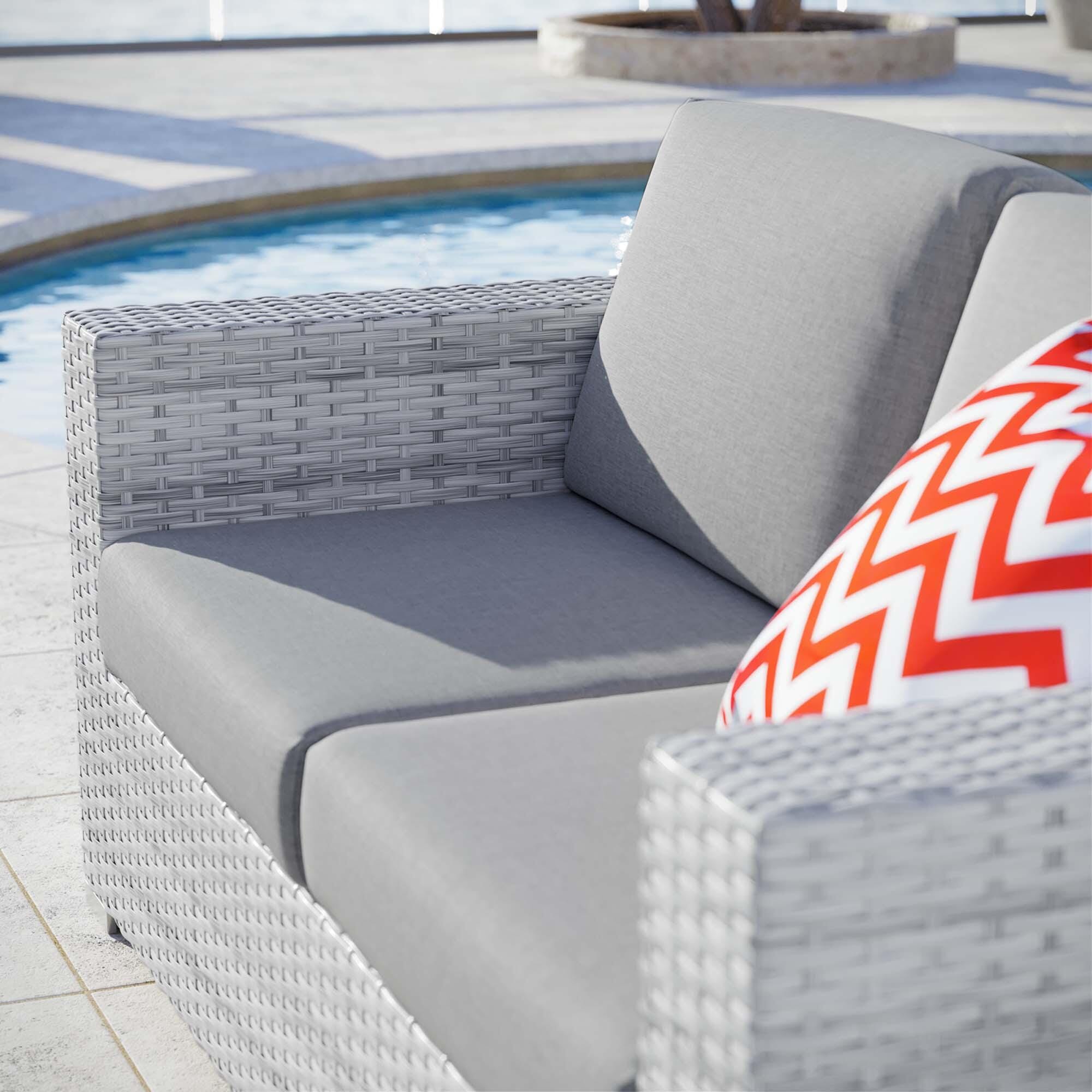 Convene Outdoor Patio Loveseat, Light Gray, large