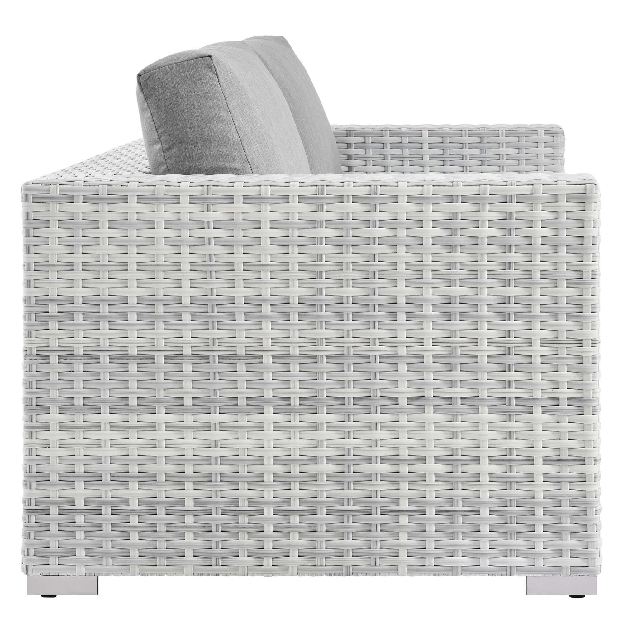 Convene Outdoor Patio Loveseat, Light Gray, large
