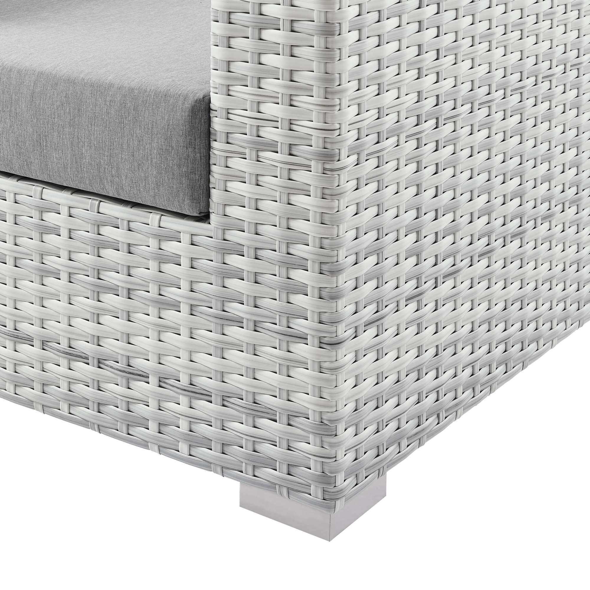 Convene Outdoor Patio Loveseat, Light Gray, large