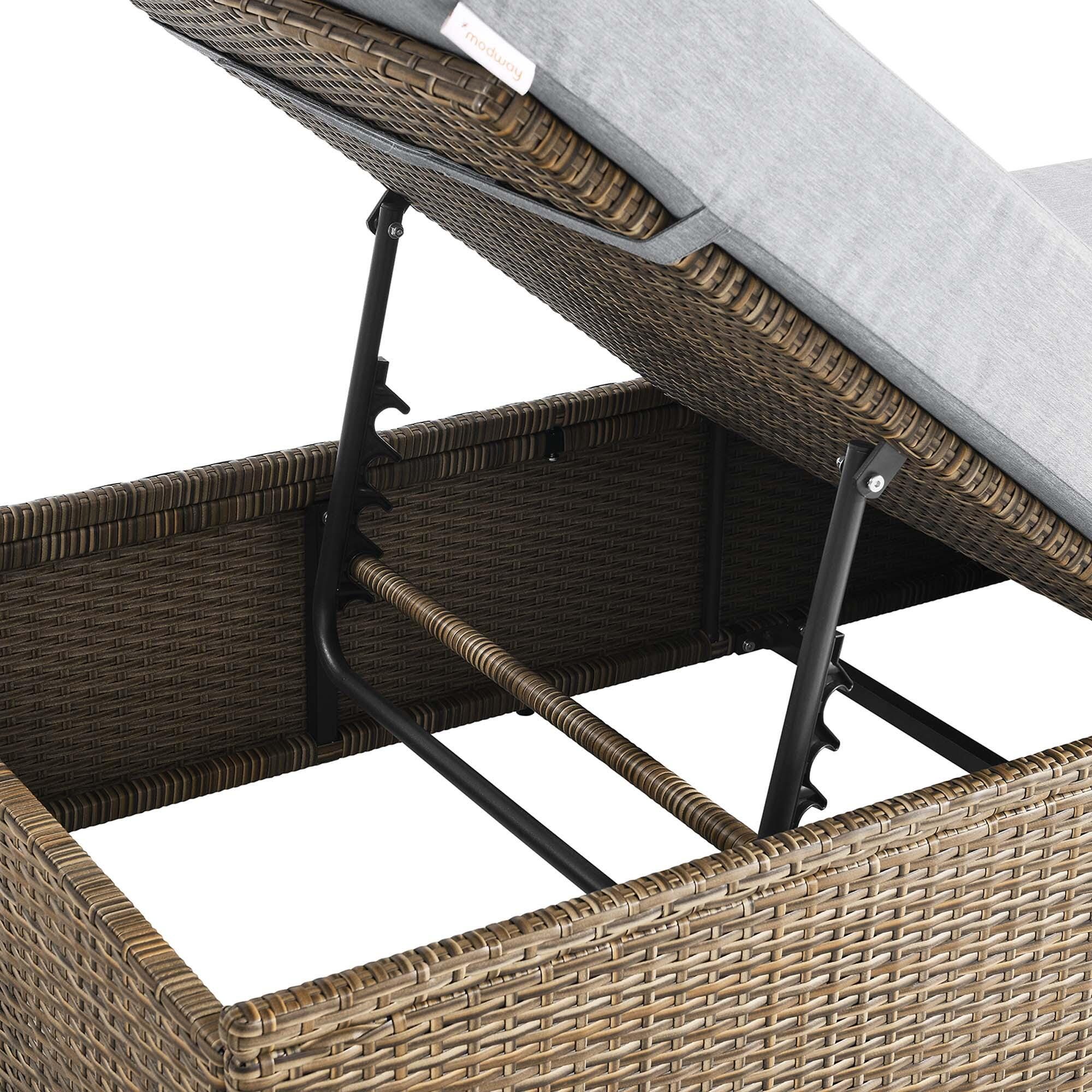Modway Convene Outdoor Chaise Lounge, , large