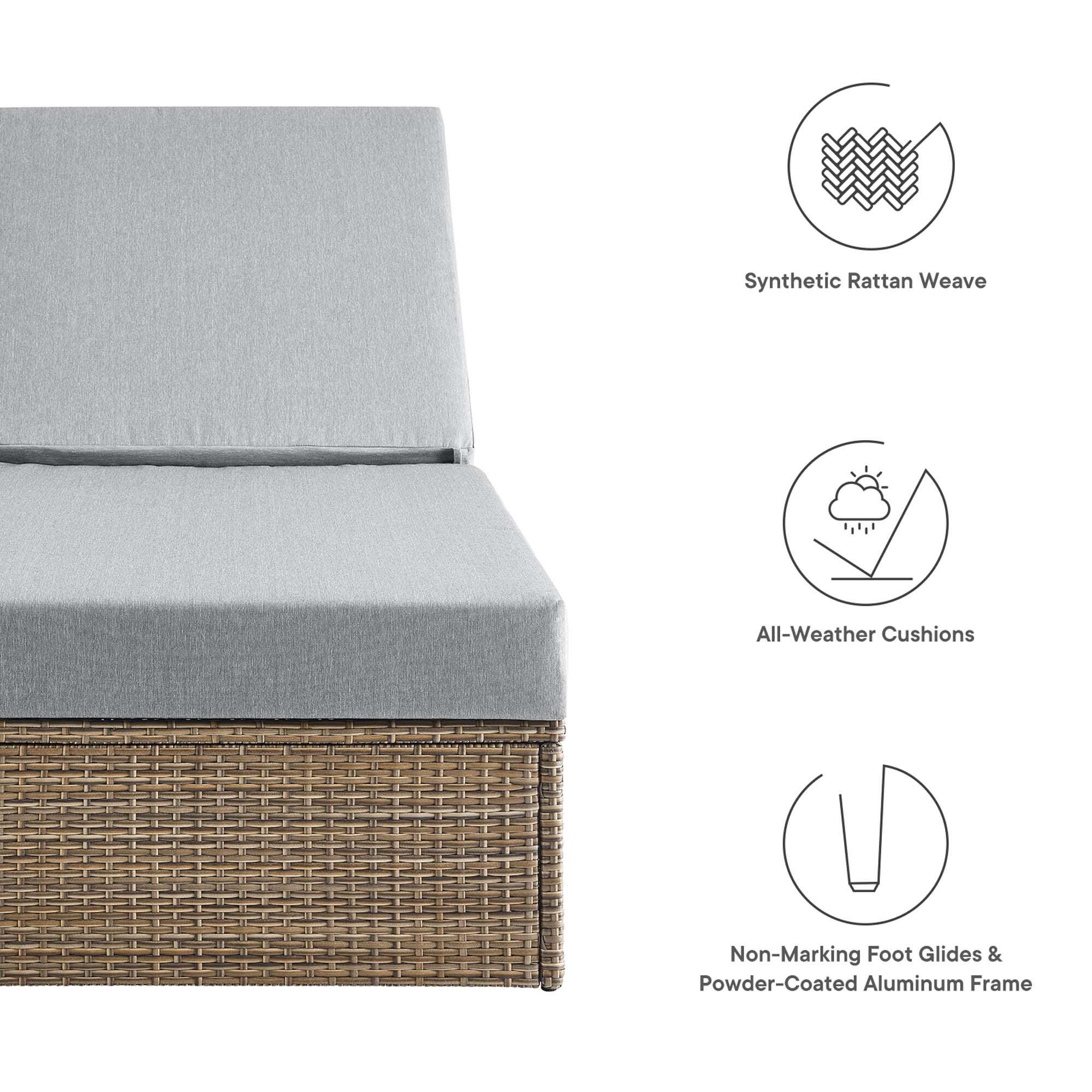Modway Convene Outdoor Chaise Lounge, , large