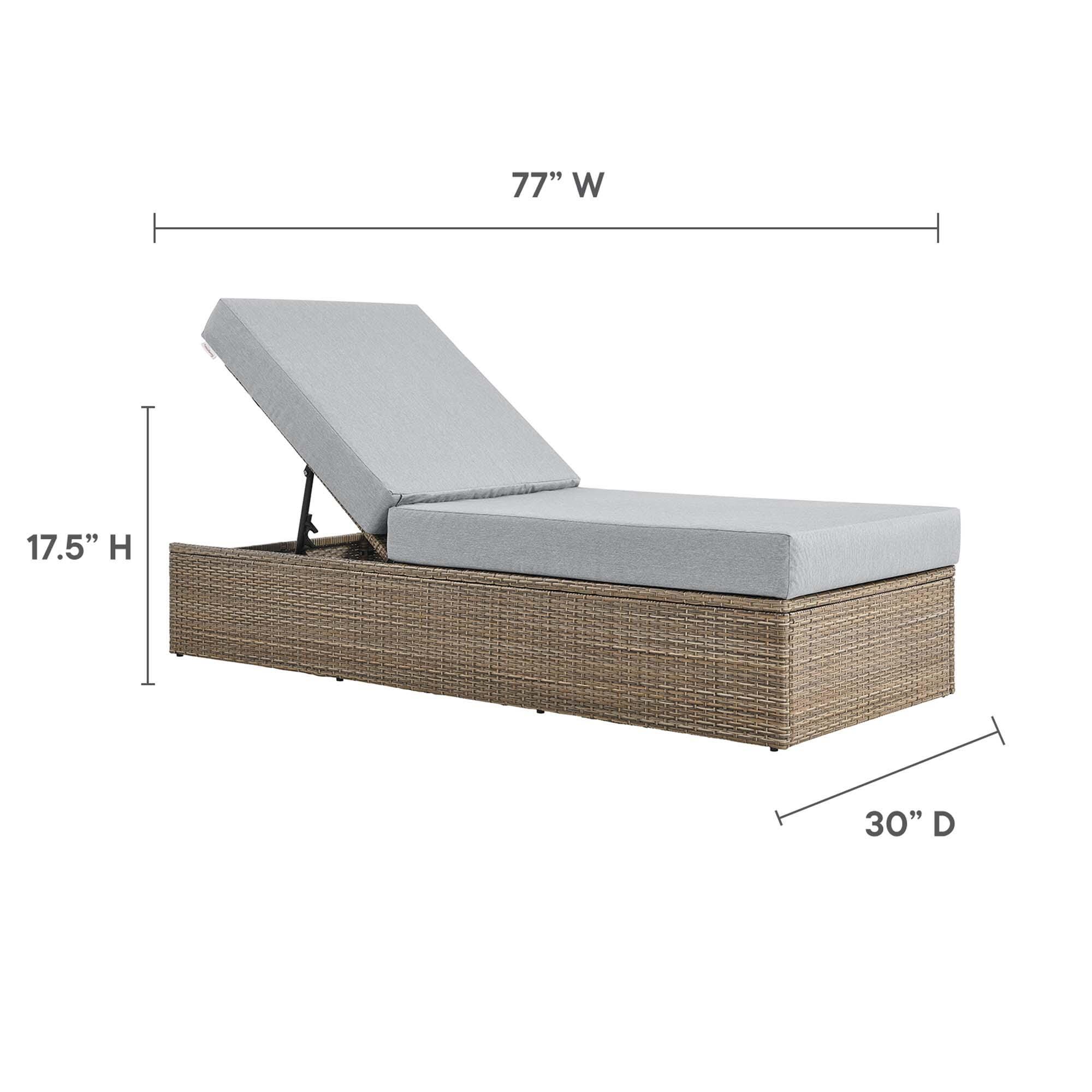 Modway Convene Outdoor Chaise Lounge, , large