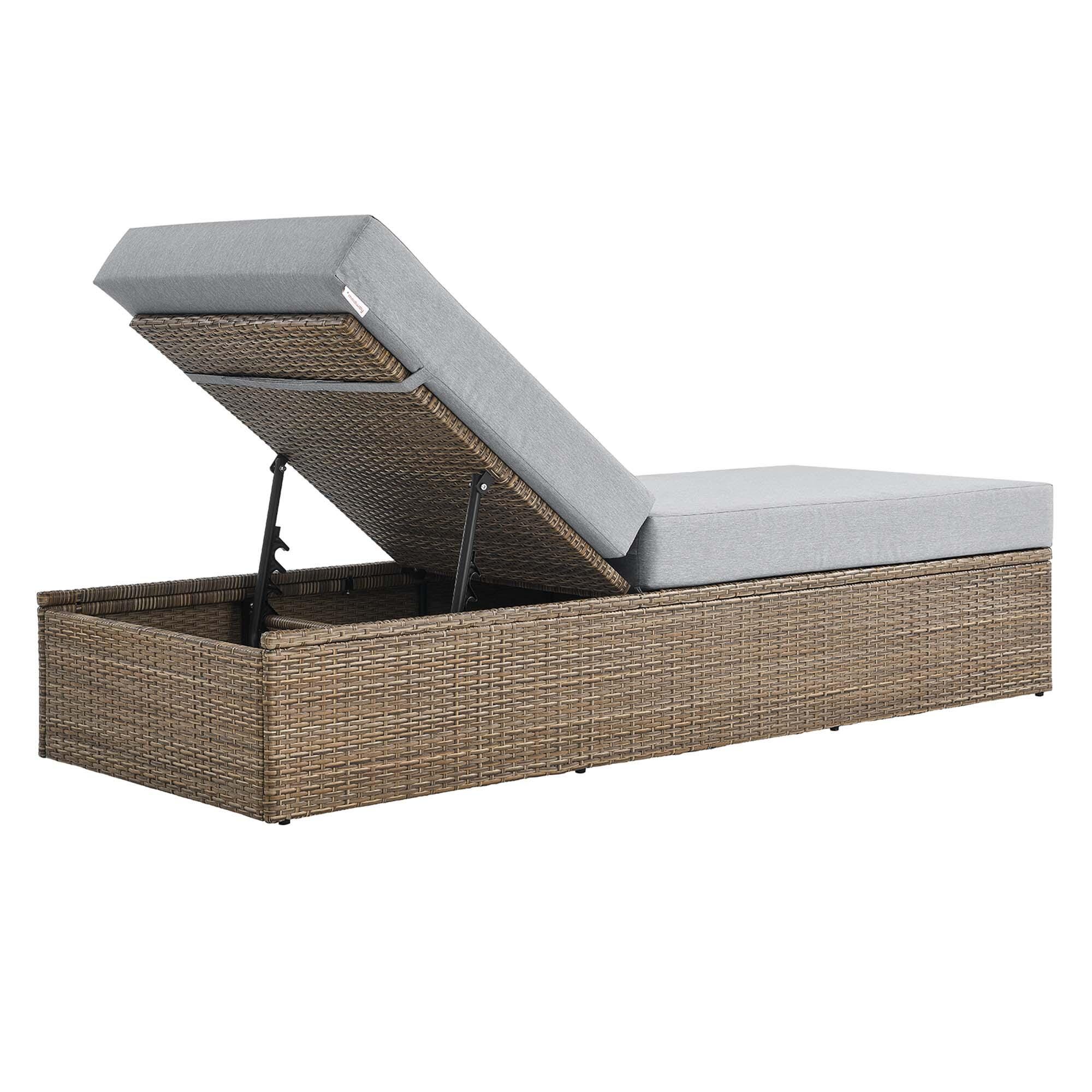 Modway Convene Outdoor Chaise Lounge, , large