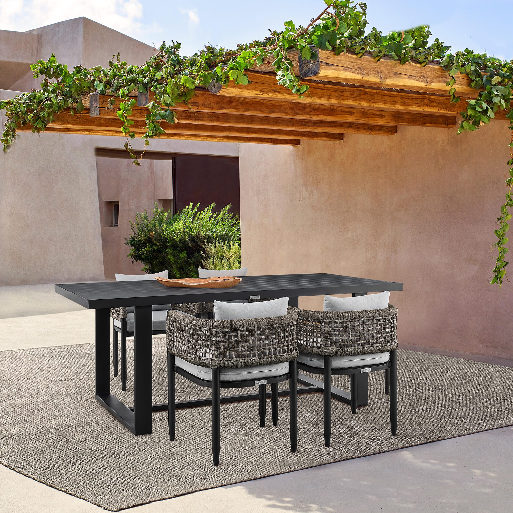 Armen Living Alegria Outdoor Dining Table, , large