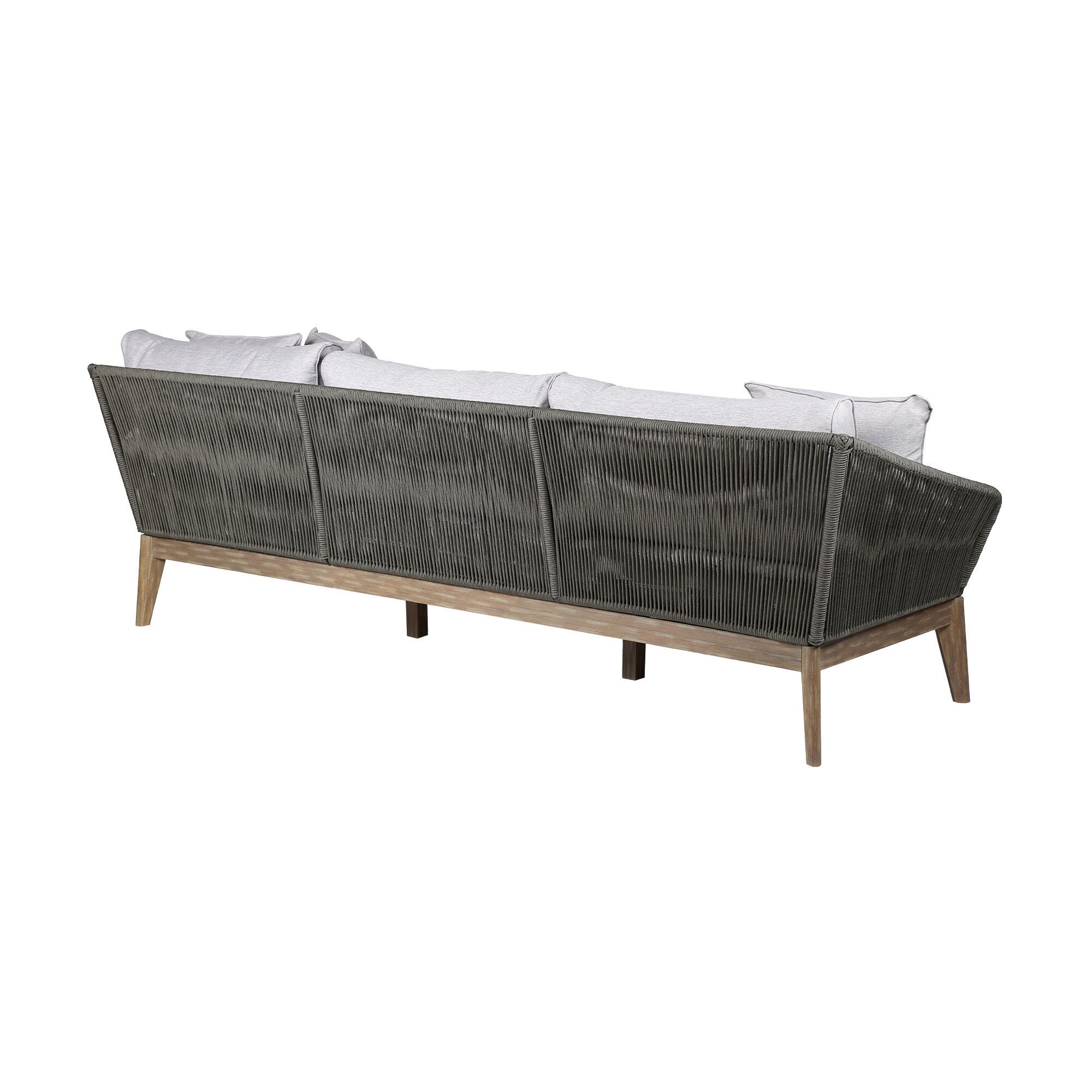 Armen Living Athos Outdoor Sofa, Gray, large