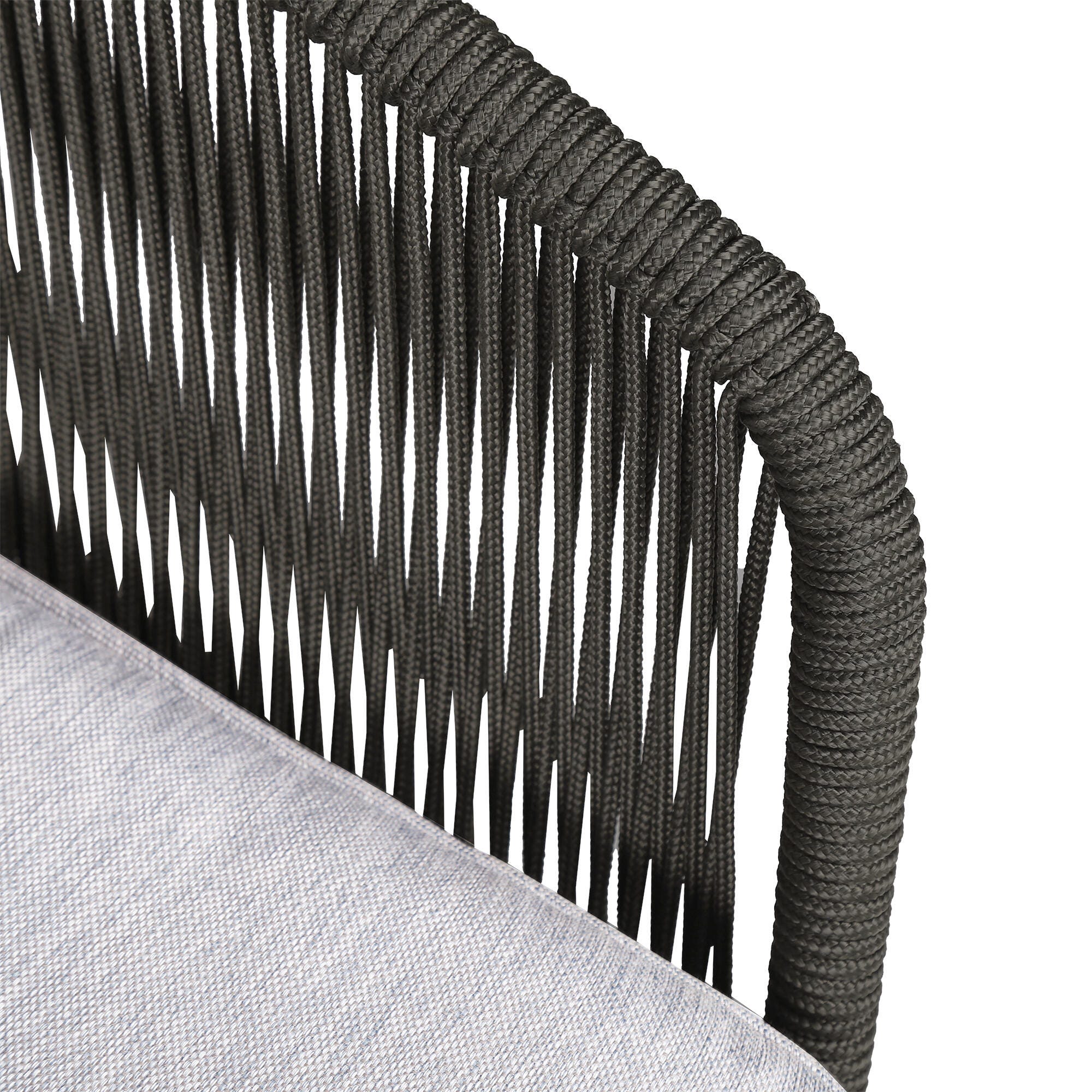 Armen Living Athos Outdoor Sofa, Gray, large