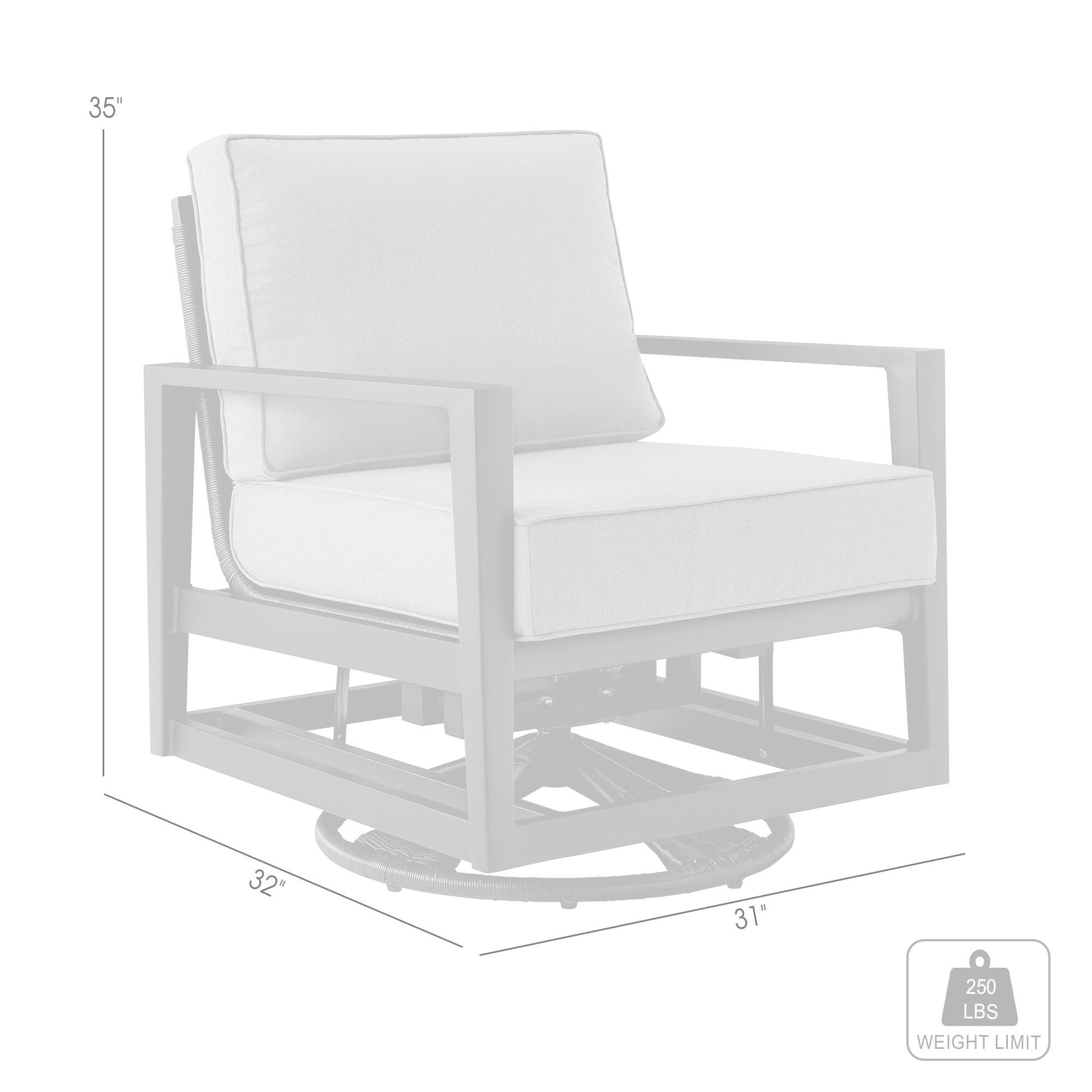 Cayman Outdoor Swivel Chair, , large